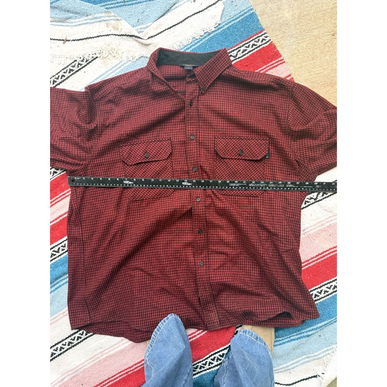 Vintage Woolrich Shirt Button-Up Long Sleeve Red Buffalo Check 3XL Mens Wool Blend Button Front Pockets Casual Workwear Fall Winter Size US XXL / EU 58 / 5 - 4 Thumbnail