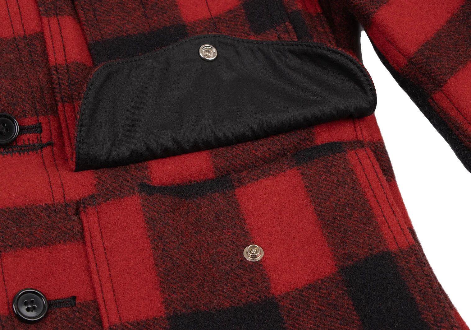Junya Watanabe Checkered Leather Elbow Patch Jacket Red and Black Size US M / EU 48-50 / 2 - 10 Thumbnail