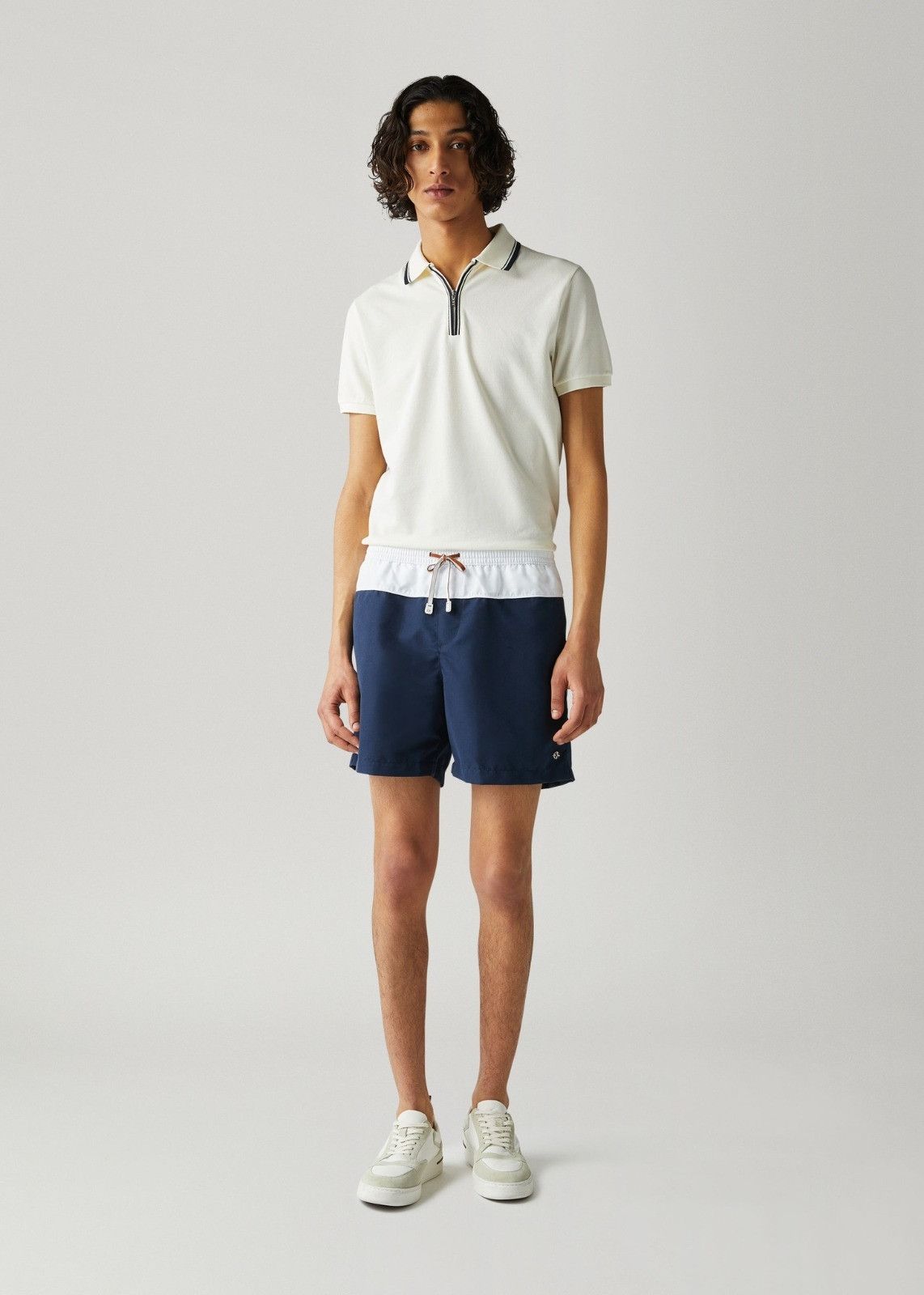 Loro Piana o1srvl11e1024 Ketch Soft Swim Short in Navy/White Size US 32 / EU 48 - 2 Thumbnail