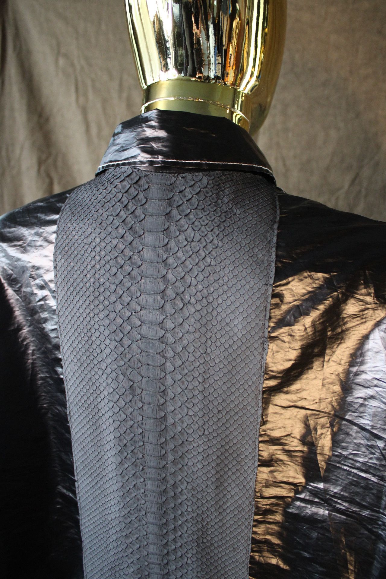 Other Custom-made black boat with real snake skin addition Size US L / EU 52-54 / 3 - 10 Thumbnail