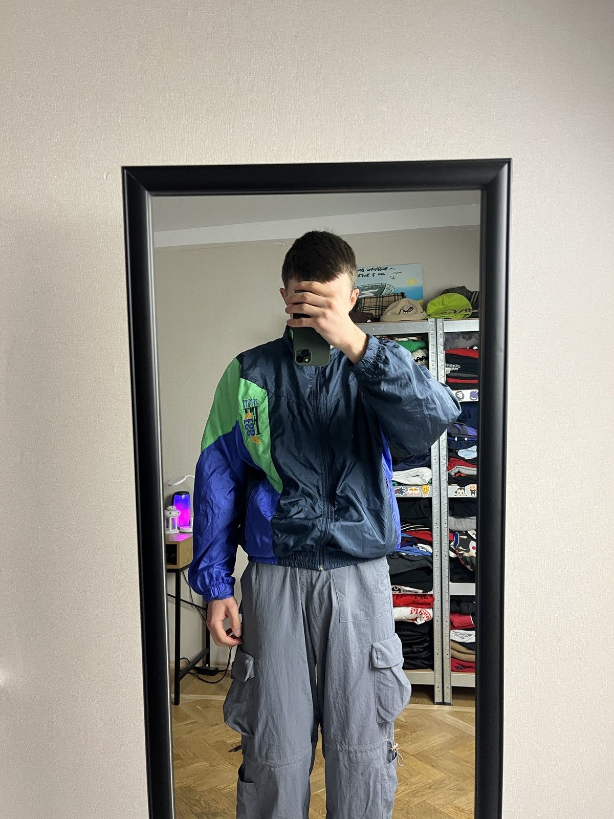 Nike × Vintage Nike Swoosh Y2k 90s Oversized Nylon Retro Track Jacket Size US M / EU 48-50 / 2 - 2 Thumbnail