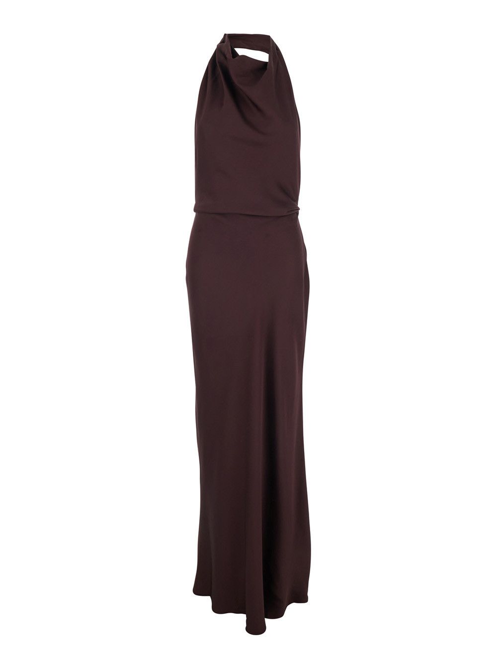 Simkhai Long Dress 'Reanon' with American Neckline and Open Back in Tech Fabric Brown Women Size M / US 6-8 / IT 42-44 - 1 Thumbnail