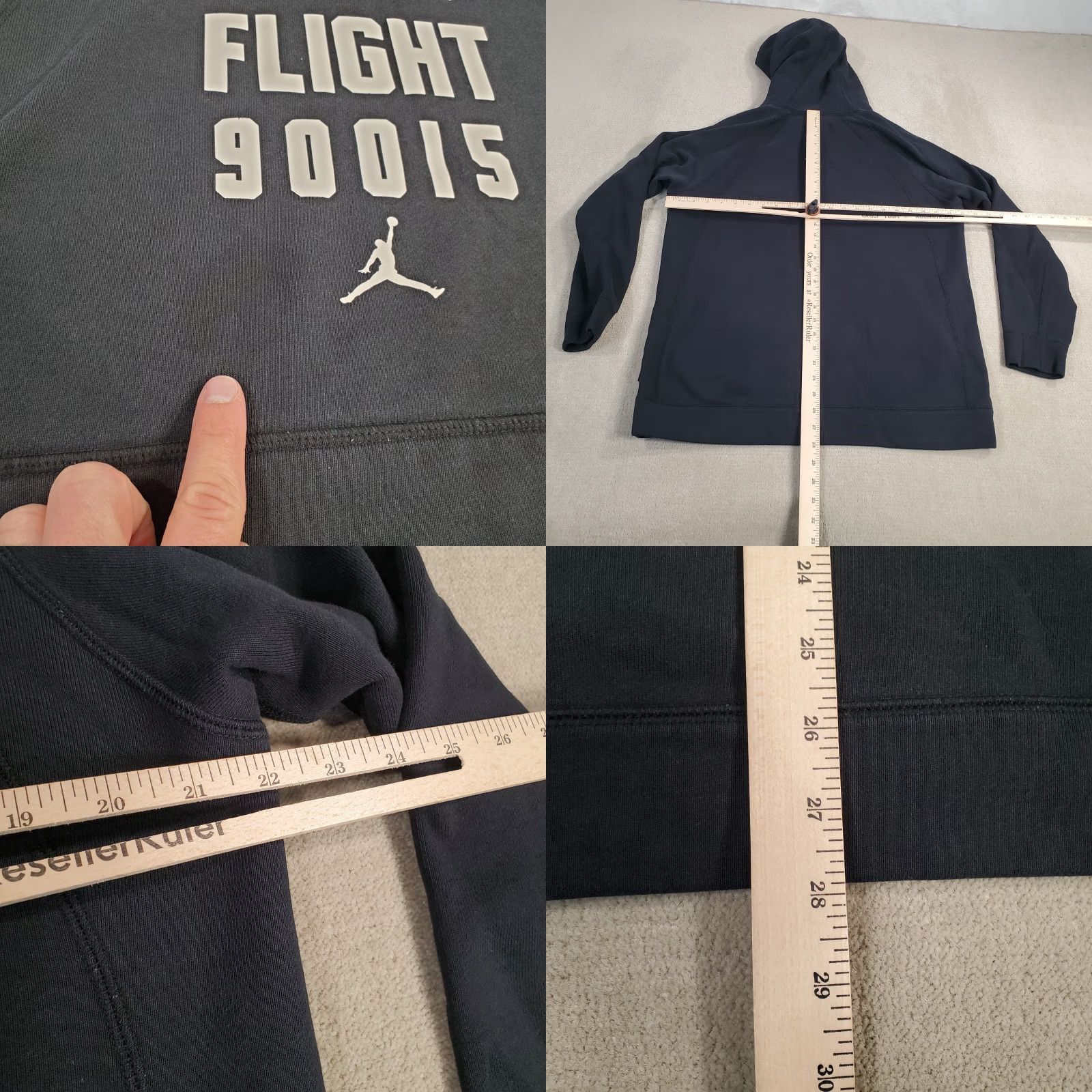 Jordan Brand Nike Air Jordan City Of Flight Hoodie Mens XL Black Cotton Blend Polyester Rayon Solid Pullover 90s/LA/Jordan Logo Size US XL / EU 56 / 4 - 8 Thumbnail