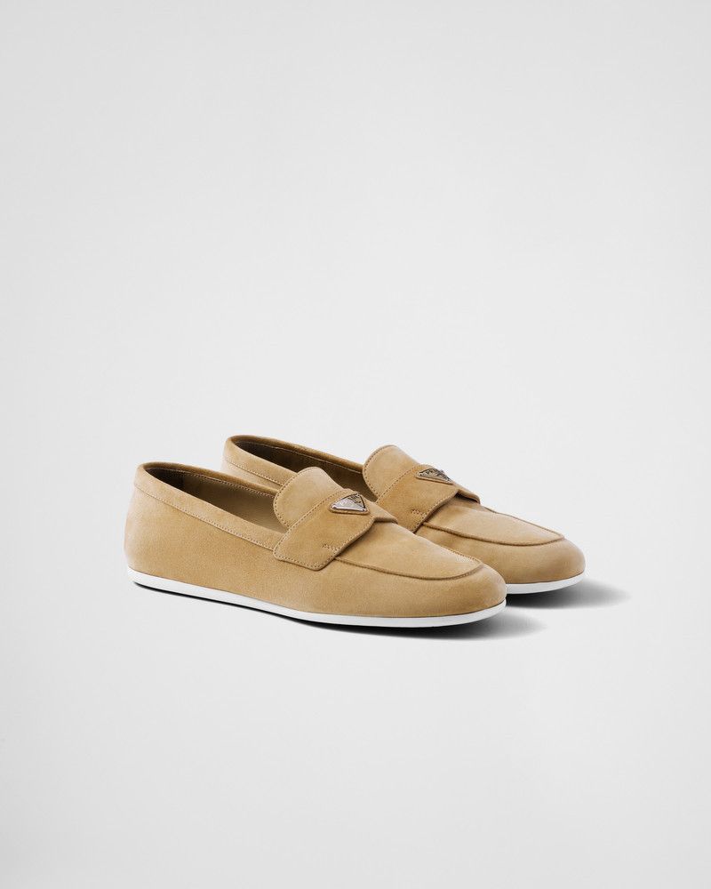 Prada o1w1db10526 Suede Loafers in Beige Size US 11 / EU 44 - 2 Thumbnail