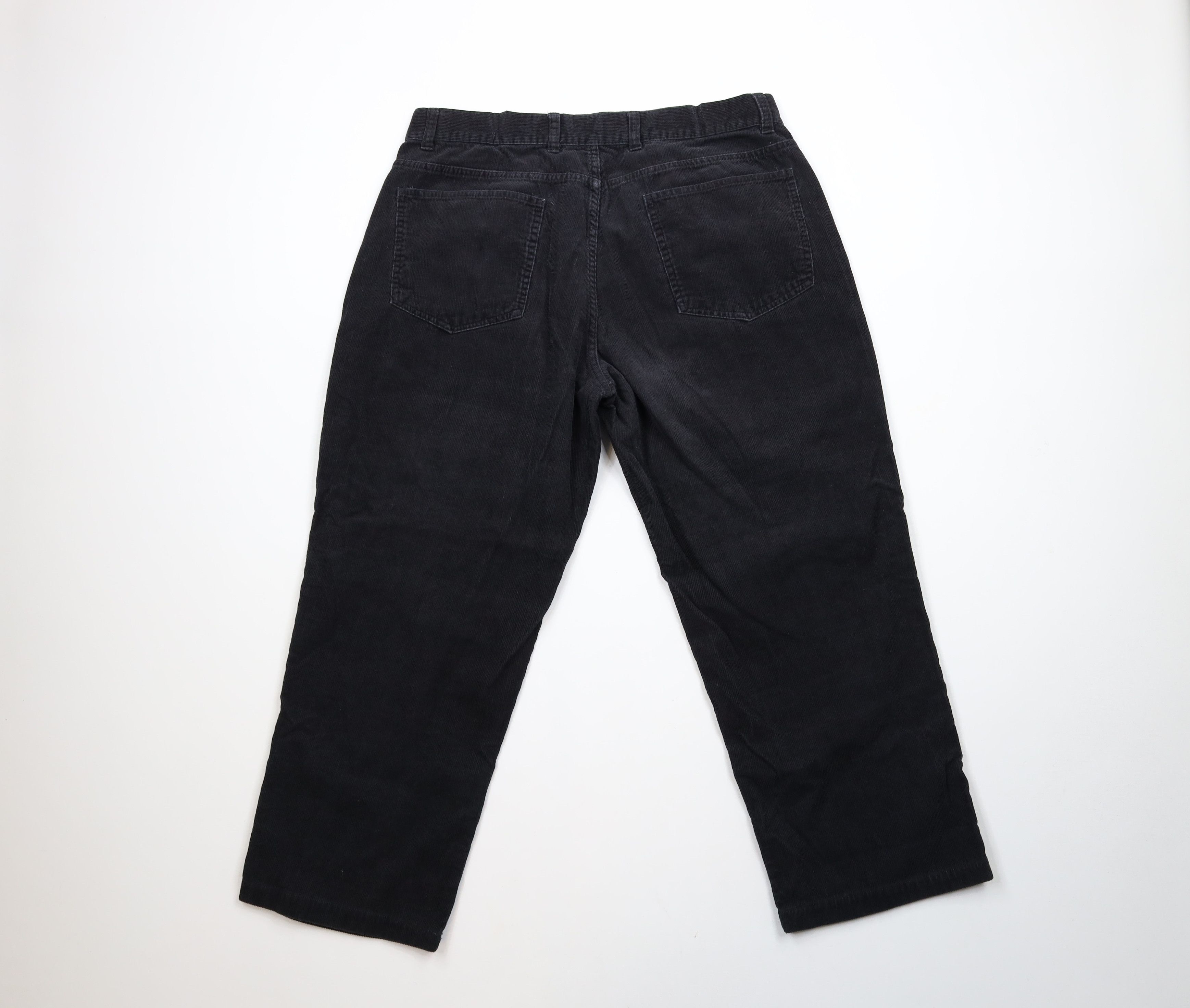 Vintage Vintage 90s Streetwear Wide Leg Corduroy Chino Pants Black Size US 36 / EU 52 - 8 Thumbnail