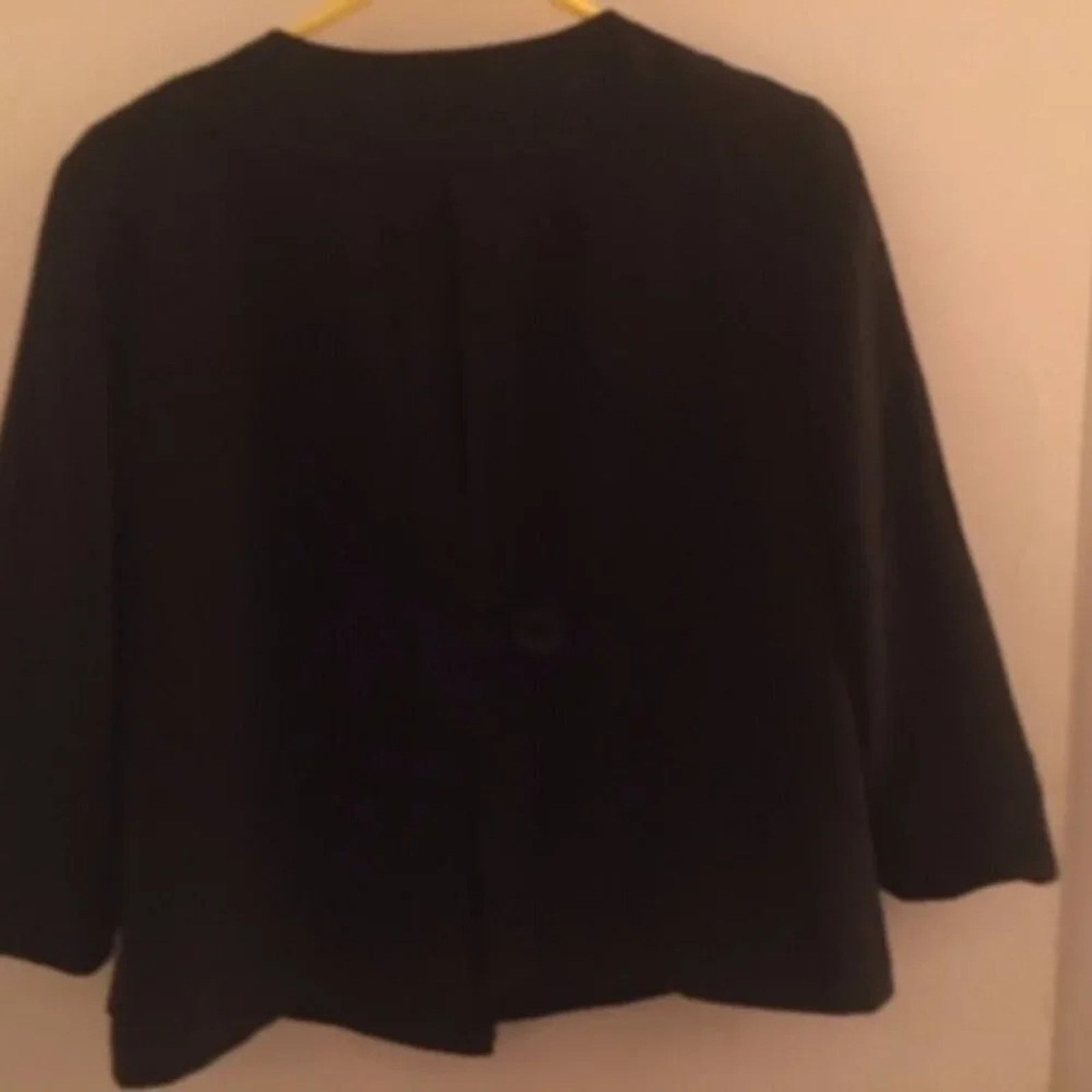 The Unbranded Brand Larry Levine polyester blend woman’s black Jacket, size Lg Size L / US 10 / IT 46 - 2 Thumbnail