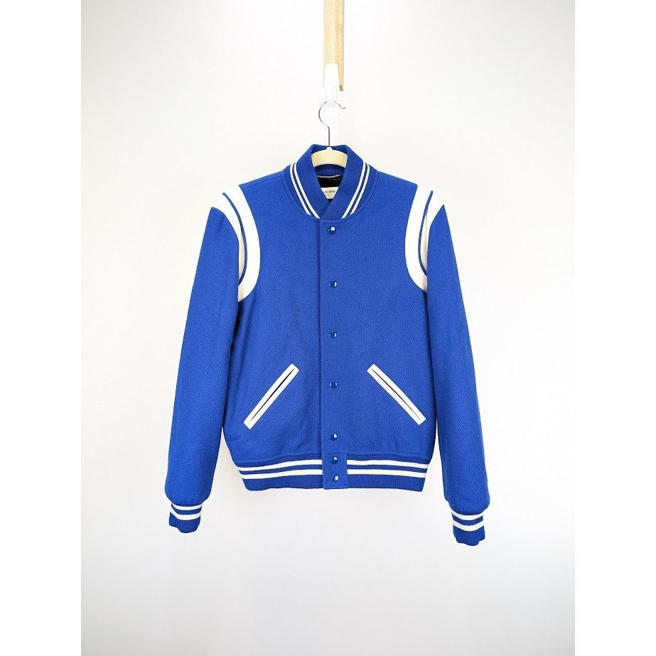 Saint Laurent Paris o1rshd1 Teddy Jacket in Blue Size US S / EU 44-46 / 1 - 1 Thumbnail