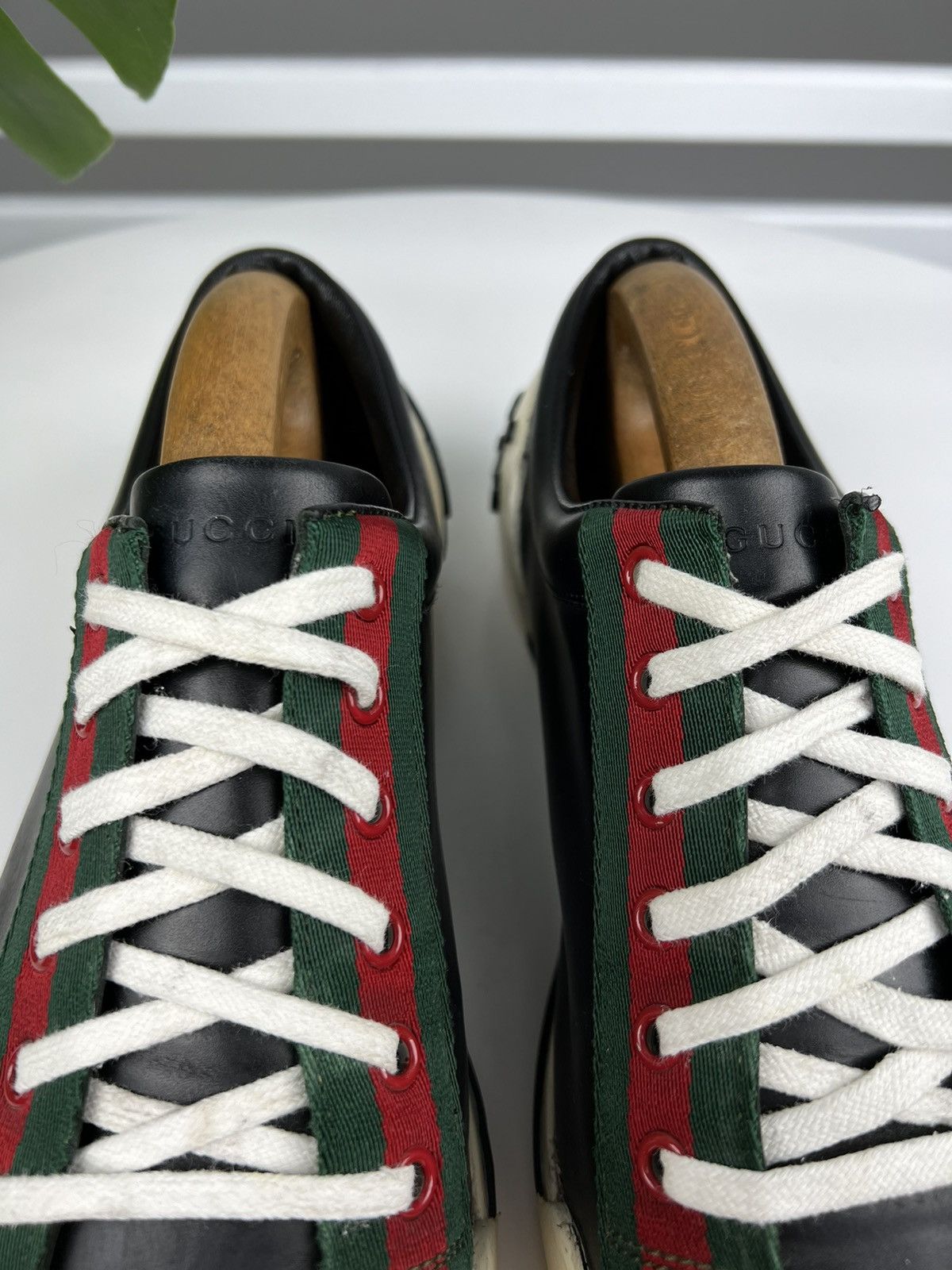 Gucci GUCCI Sneakers Low Top Leather Shoes BOULEVARD Web Stripes Size US 8.5 / EU 41-42 - 4 Thumbnail