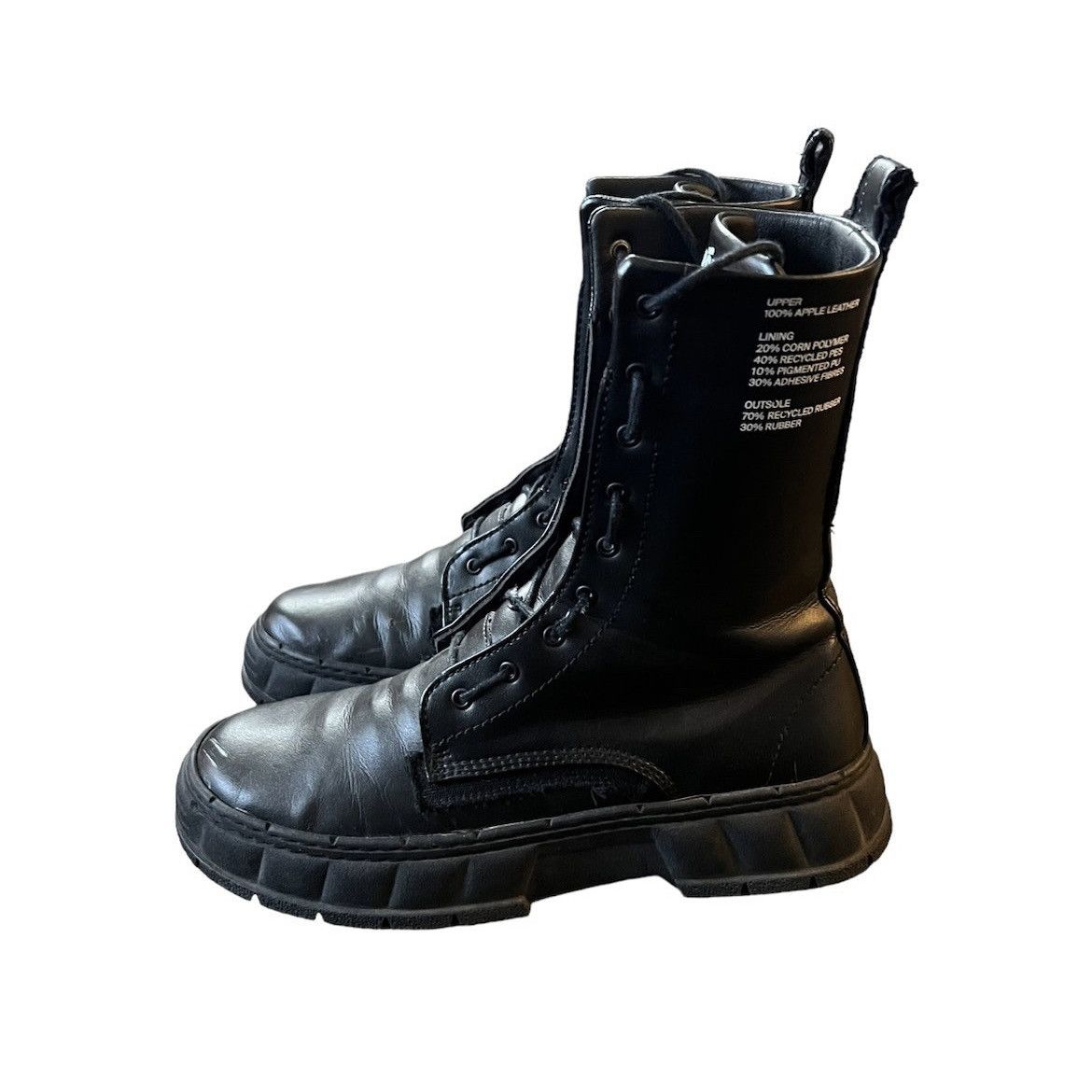 VIRON 1992Z Black Apple Virón Boots (Vegan) Size US 7 / EU 40 - 3 Thumbnail