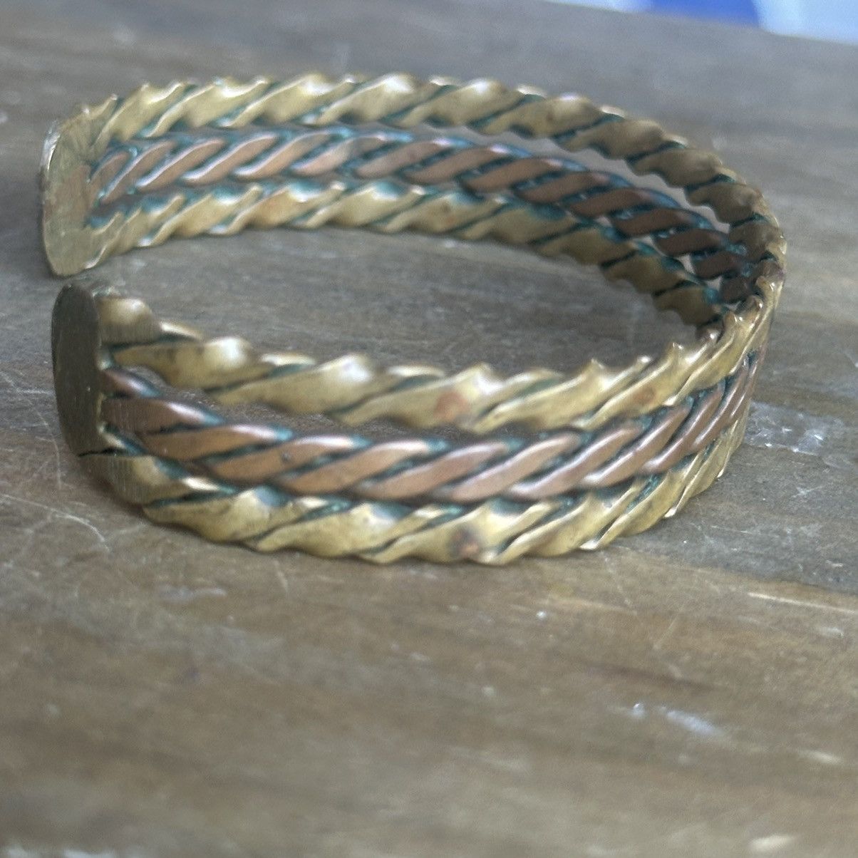 Vintage Vintage braided copper/brass cuff bracelet Size ONE SIZE - 6 Thumbnail