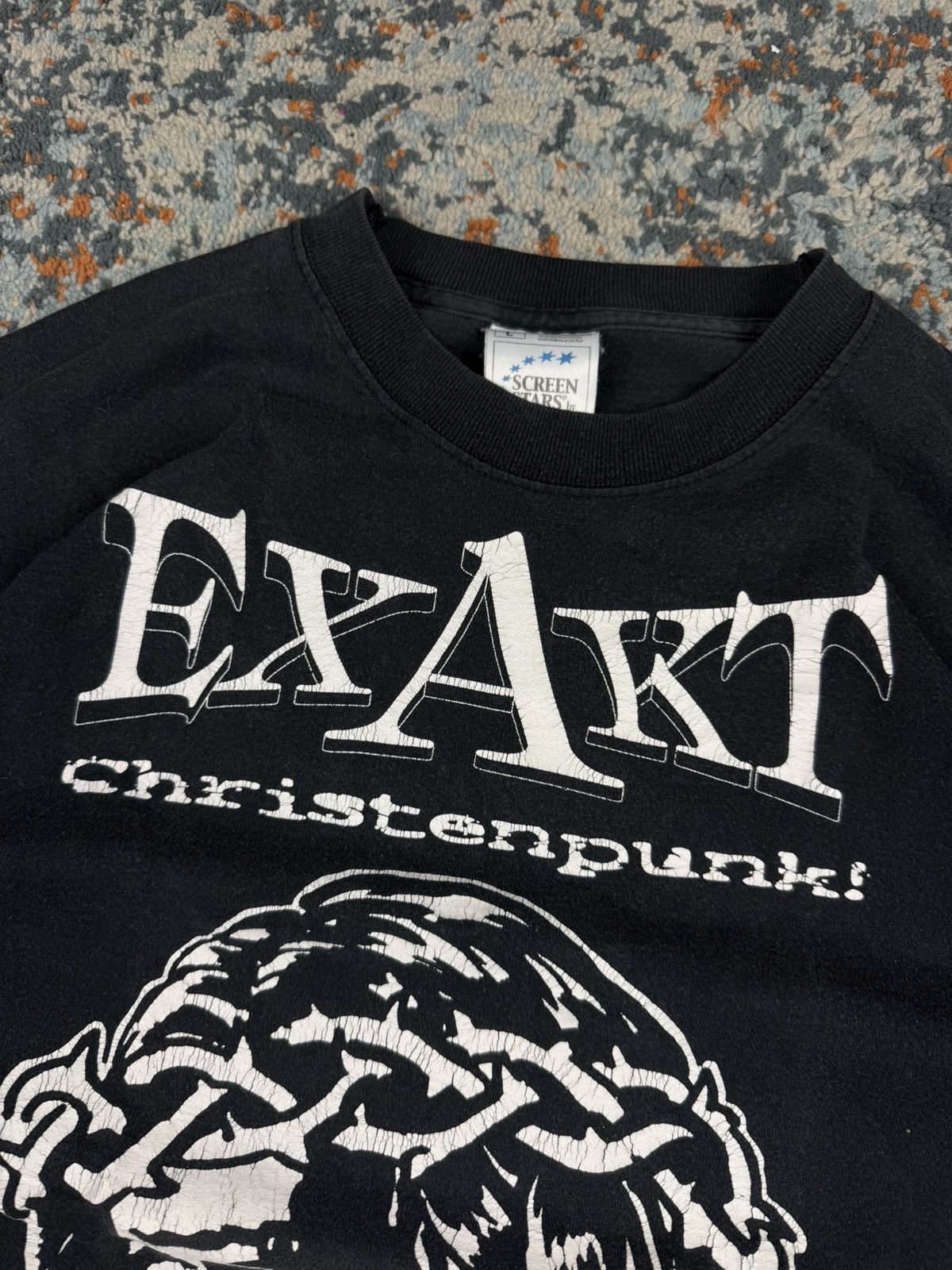 Band Tees × Vintage Ultra Rare Vintage 90s Exakt Christenpunk graphic band tee Size US L / EU 52-54 / 3 - 9 Thumbnail