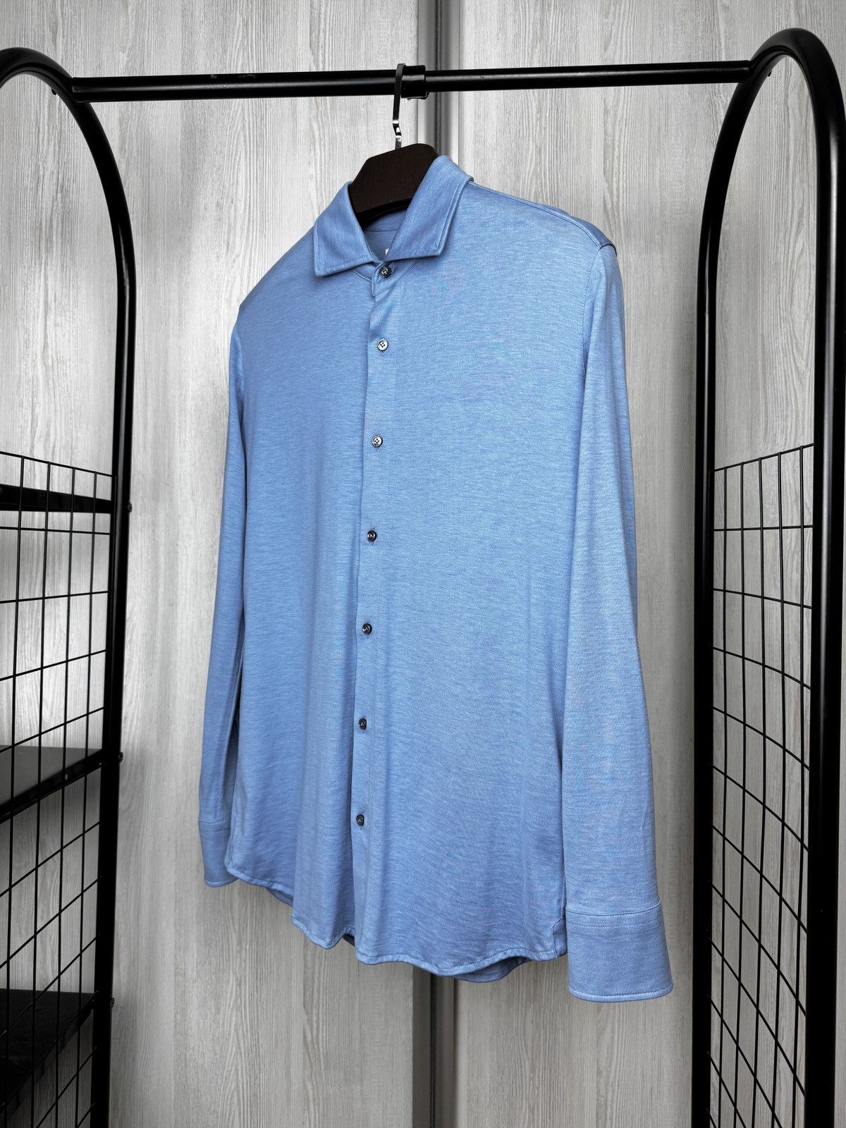 Other Luca Faloni Long Sleeve Shirt Silk-Cotton Sky Blue size S Size US S / EU 44-46 / 1 - 5 Thumbnail