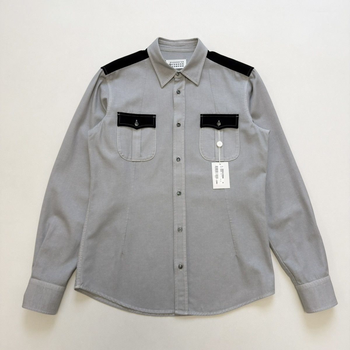 Maison Margiela A/W 11 Sample Light Grey Cotton Western Shirt Size US M / EU 48-50 / 2 - 21 Thumbnail