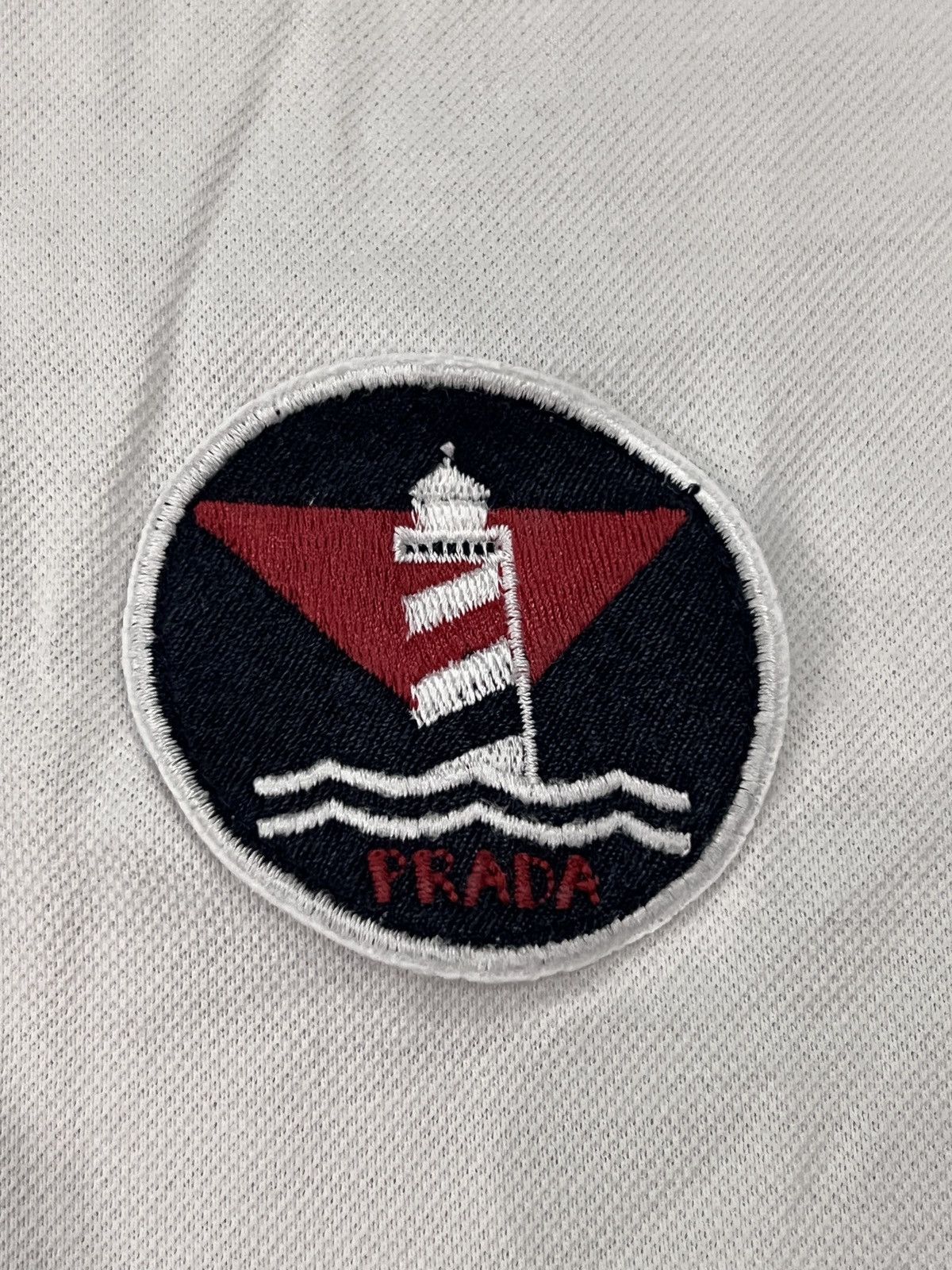 Prada Prada Lighthouse Logo Embroidered Polo Shirt Size US XXL / EU 58 / 5 - 6 Thumbnail