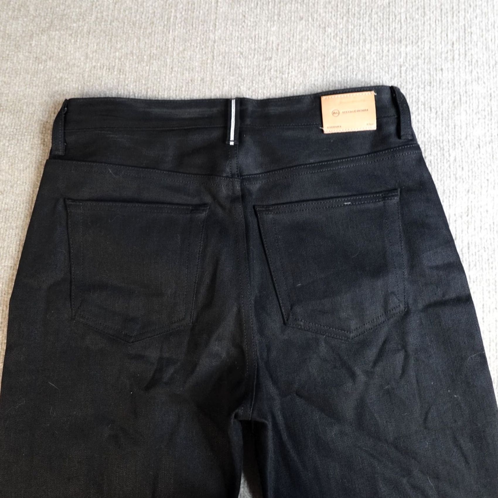 Vintage AG Adriano Goldschmied Jeans Womens 29 Black High Rise Slim Selvedge Kaihara USA Jeans Women Slim 29 Black Size 29" - 2 Thumbnail