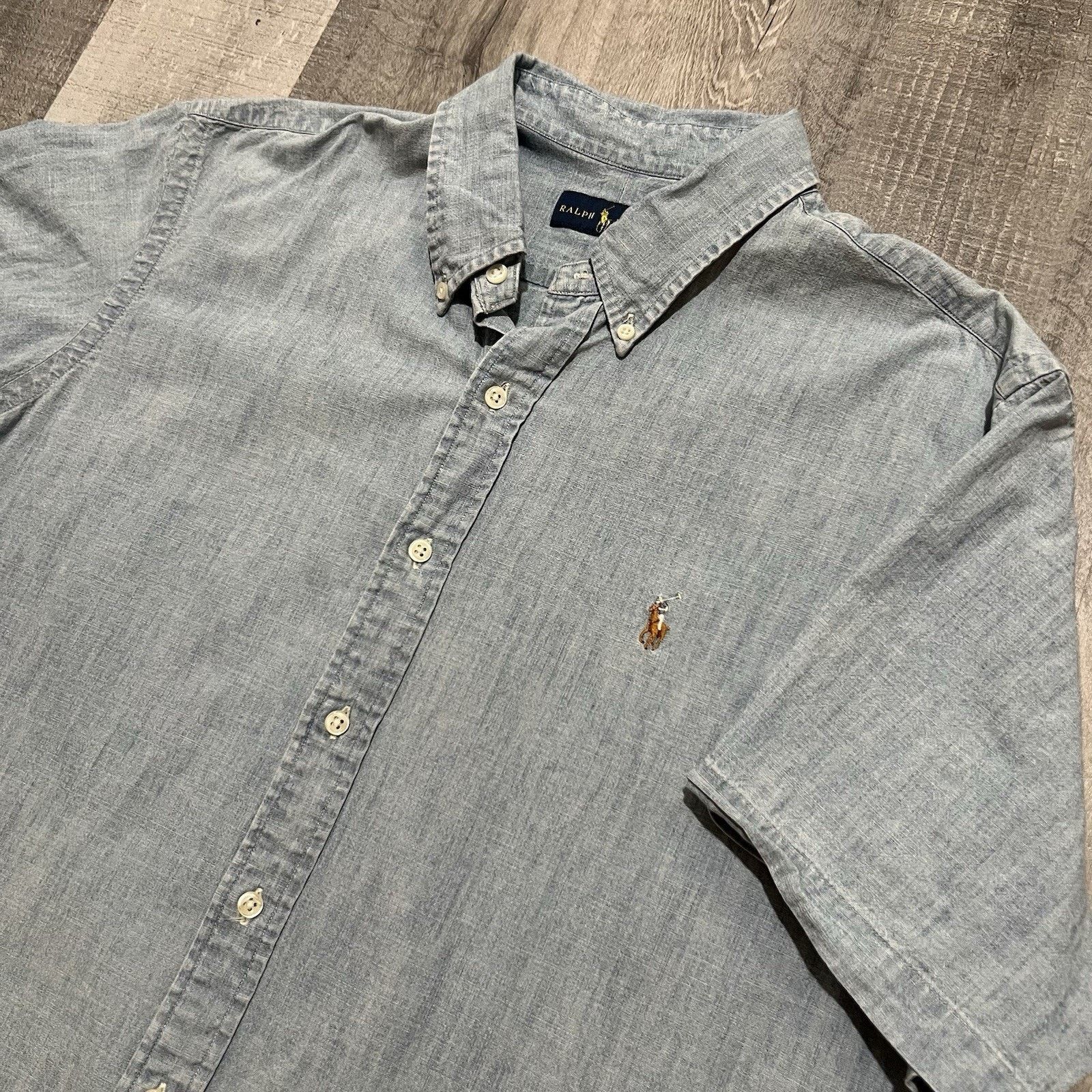 Polo Ralph Lauren Ralph Lauren Polo Shirt Mens XL Chambray Button Denim Size US XL / EU 56 / 4 - 3 Thumbnail