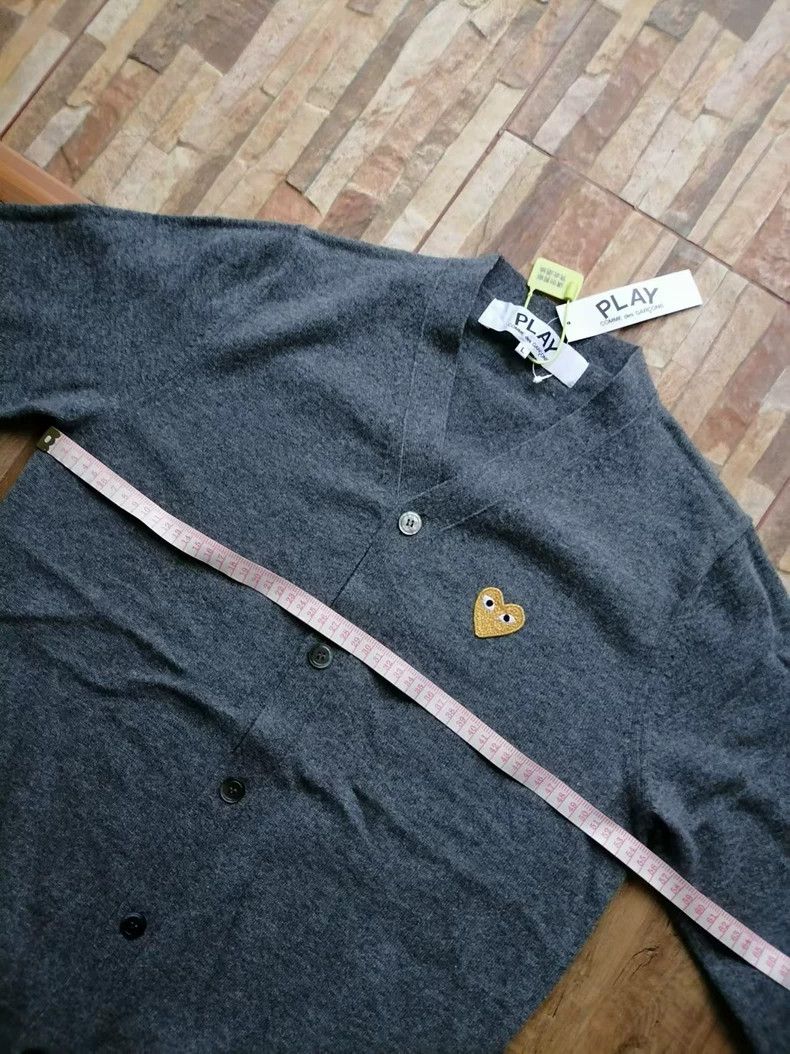 Comme des Garcons Comme Des Garcons Dark Grey Gold Heart Cardigan Size US L / EU 52-54 / 3 - 2 Thumbnail