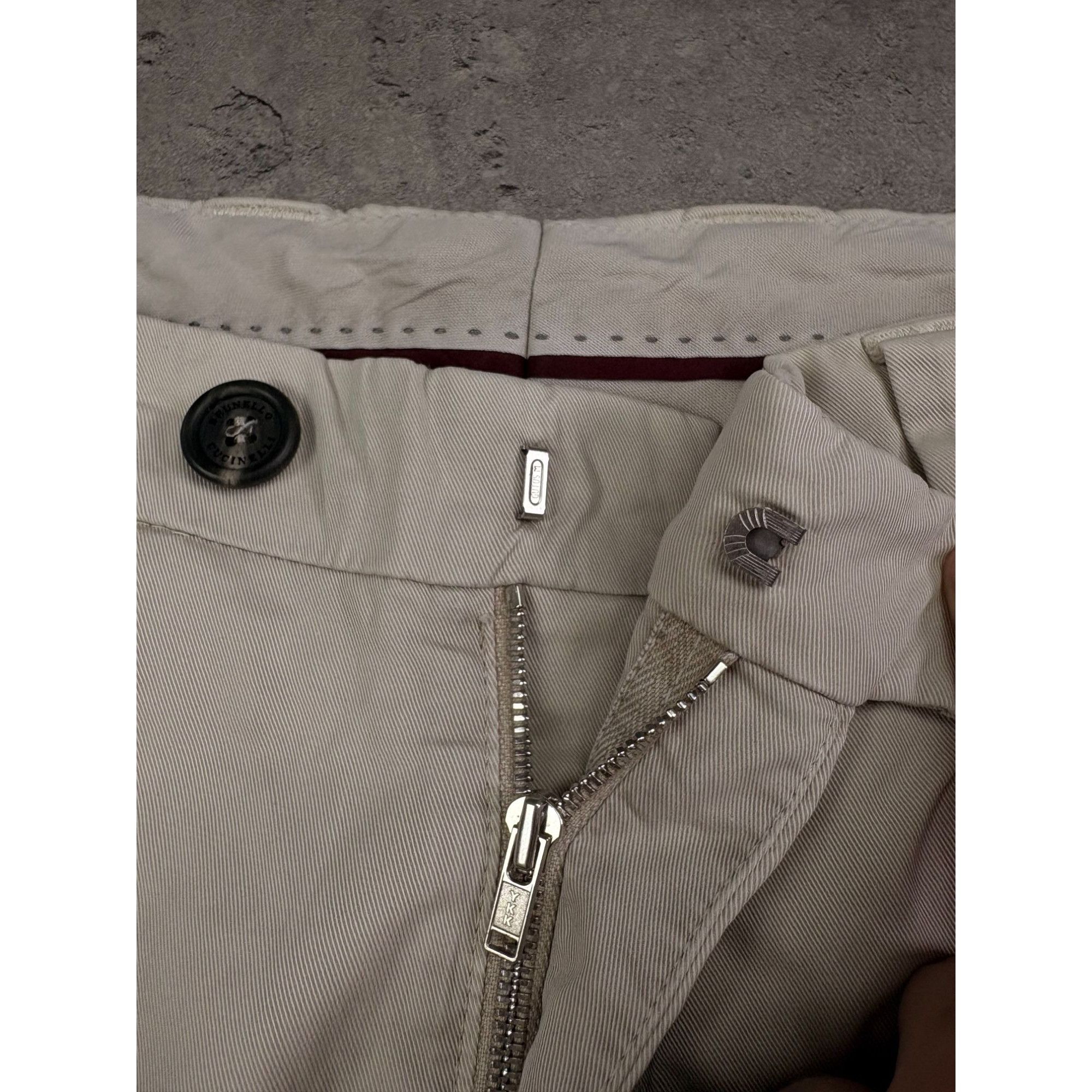 Brunello Cucinelli BRUNELLO CUCINELLI Luxury Chinos | Beige | Size EU 52 (US 36 Size US 36 / EU 52 - 8 Thumbnail