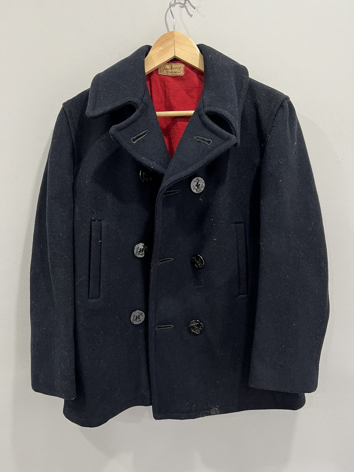 Vintage Vintage 1950s 60s Jim Penney Wool Coat anchor button usn Size US S / EU 44-46 / 1 - 1 Thumbnail