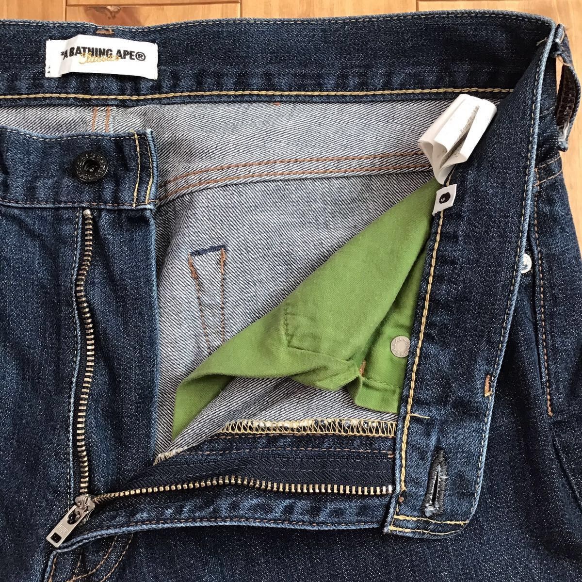 Bape Kagoshima limited color BAPE LOGO denim pants APE ★size M Size US 32 / EU 48 - 4 Thumbnail