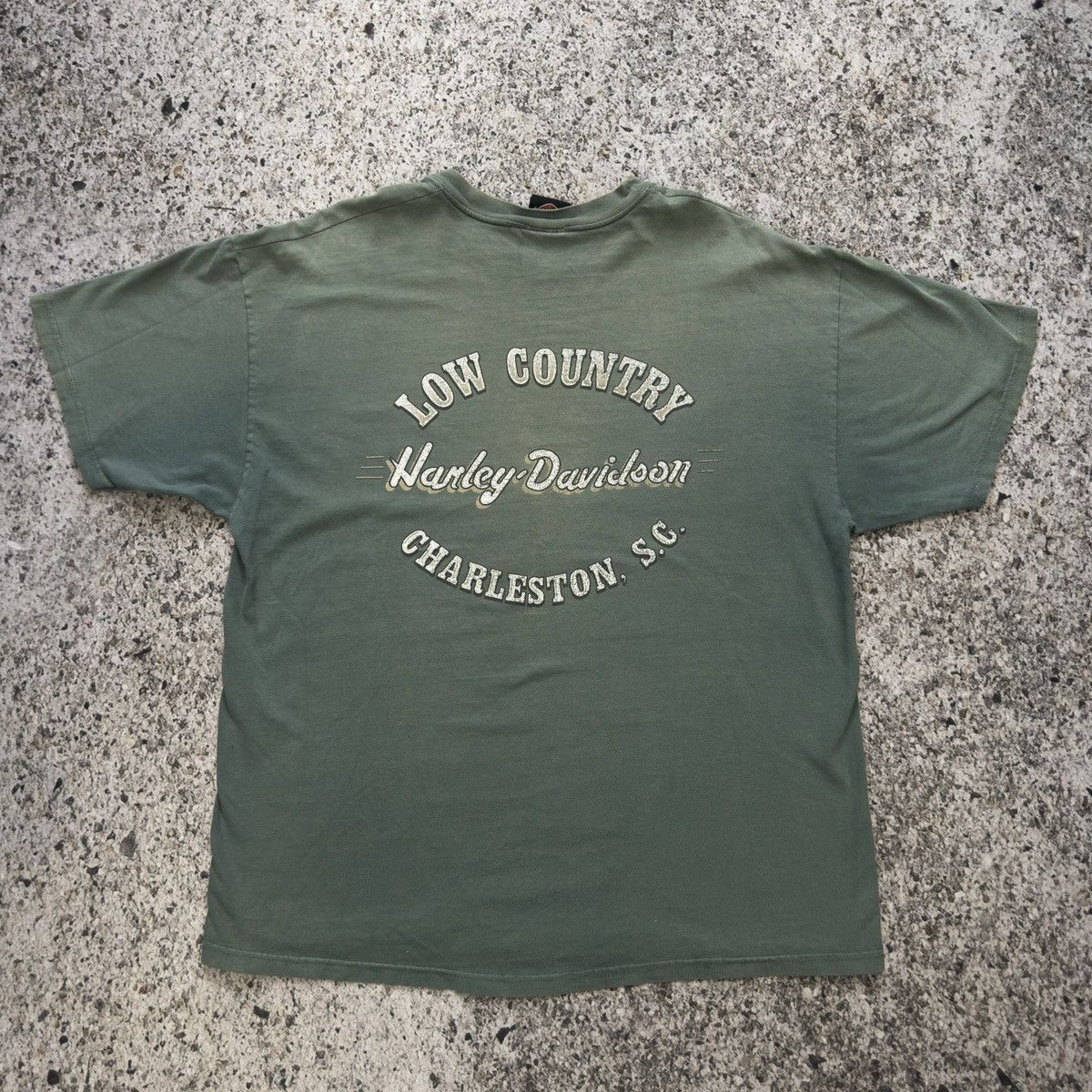 Harley Davidson Faded Thrashed Distressed Harley Tee ERD Grunge Biker Chrome Size US XL / EU 56 / 4 - 8 Thumbnail