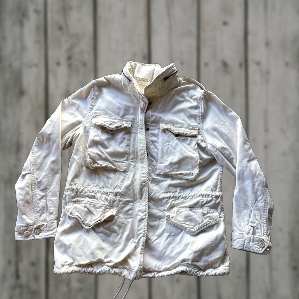 Polo Ralph Lauren Polo Ralph Lauren Jacket Womens Large White Military Zip Up Field Coat Army Classic Size L / US 10 / IT 46 - 1 Thumbnail