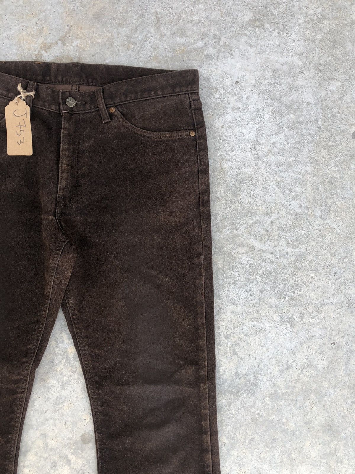 Lee Vintage Lee Flared Jeans Distressed Leather Cowhide Size US 34 / EU 50 - 5 Thumbnail