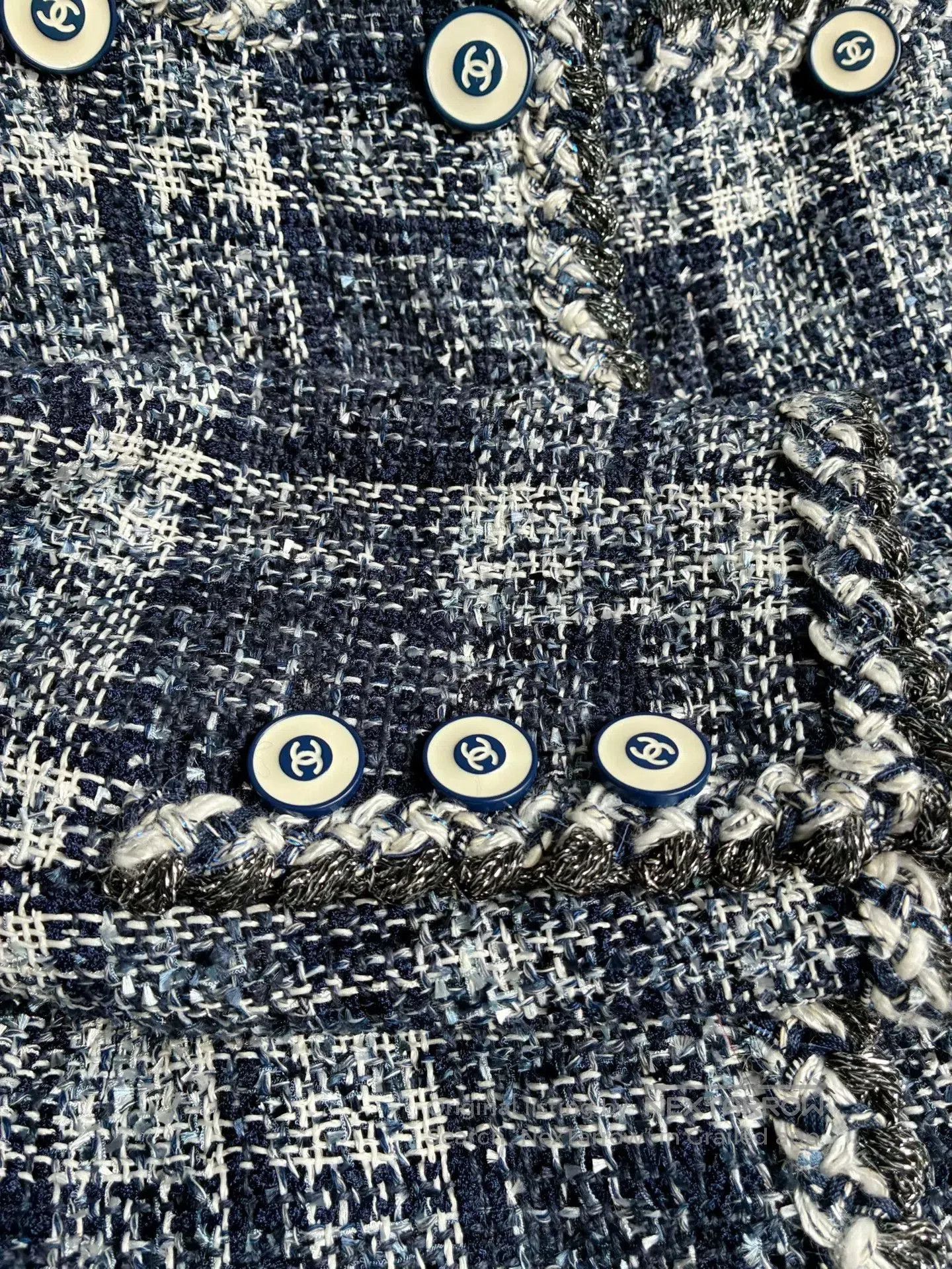 Chanel Chanel Blue Plaid Tweed Jacket. Size XXS / US 00 / IT 34 - 5 Thumbnail