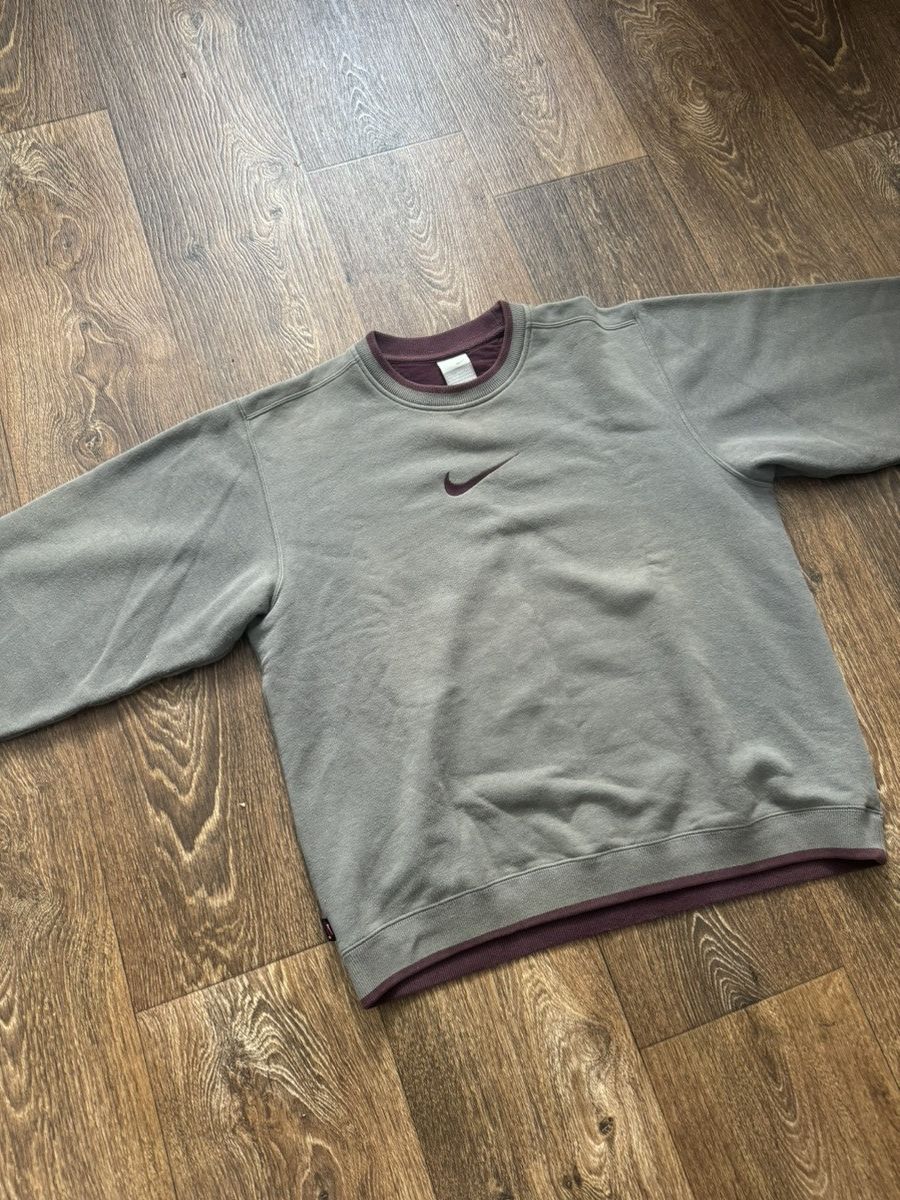 Nike Nike Vintage 90s Central Logo Sweatshirt Size US M / EU 48-50 / 2 - 6 Thumbnail