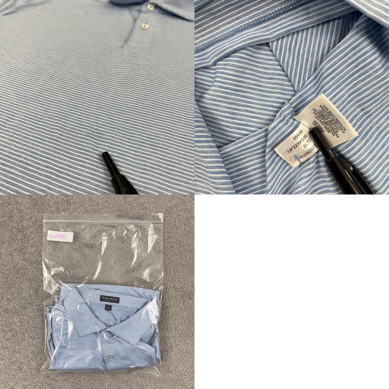 Peter Millar Peter Millar Crown Crafted Polo 2XL Blue Golf Performance Stretch Mens Size US XXL / EU 58 / 5 - 8 Thumbnail