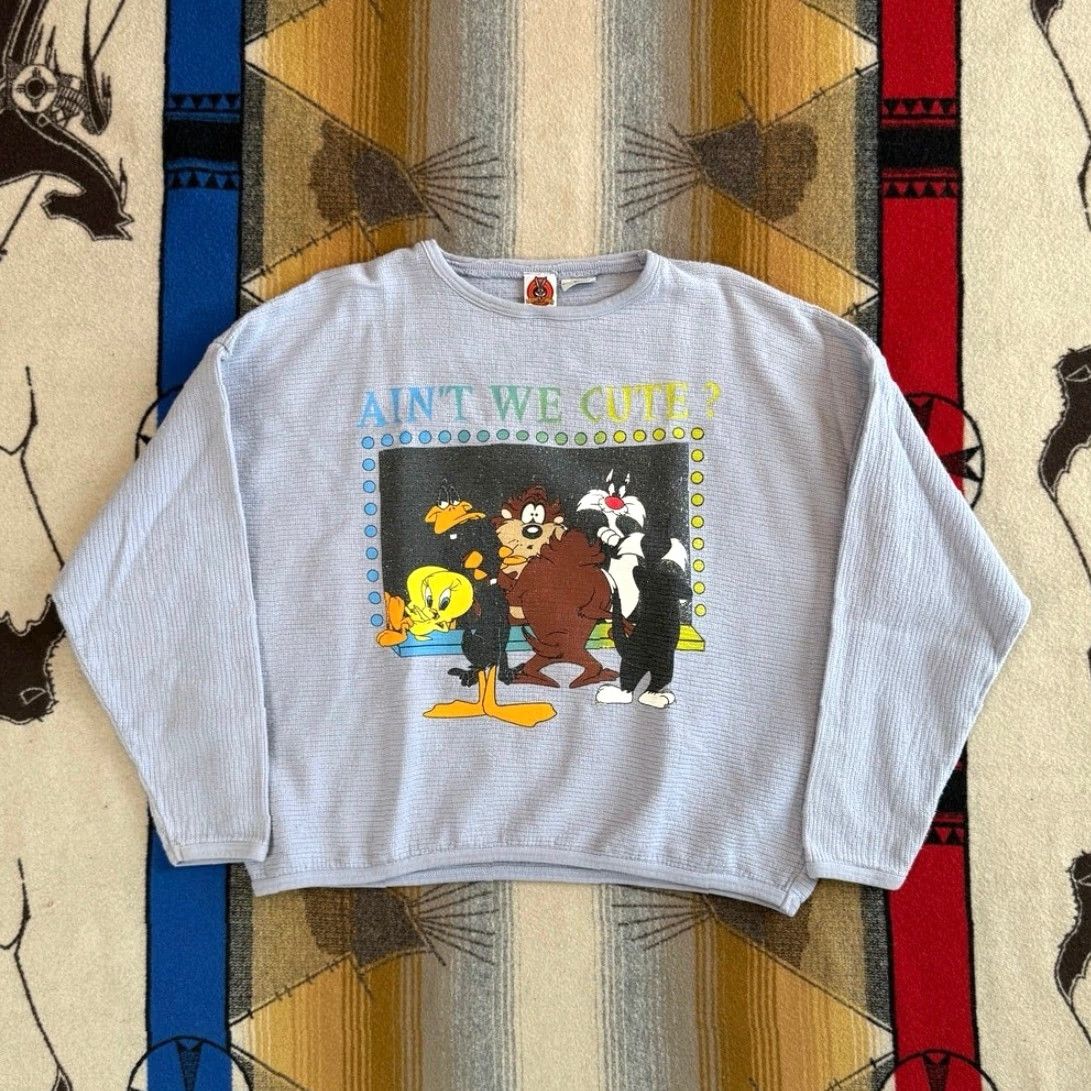 Vintage VINTAGE Looney Tunes Sweatshirt 90s Pullover Women’s XL Taz Tweety Purple Regular Size Size XL / US 12-14 / IT 48-50 - 2 Thumbnail