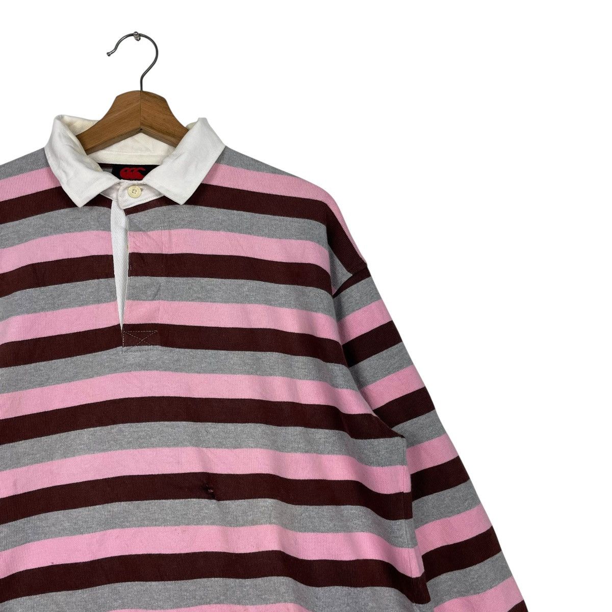 Canterbury of New Zealand Vintage Canterbury Stripe Rugby Polo Jersey Size US L / EU 52-54 / 3 - 5 Thumbnail