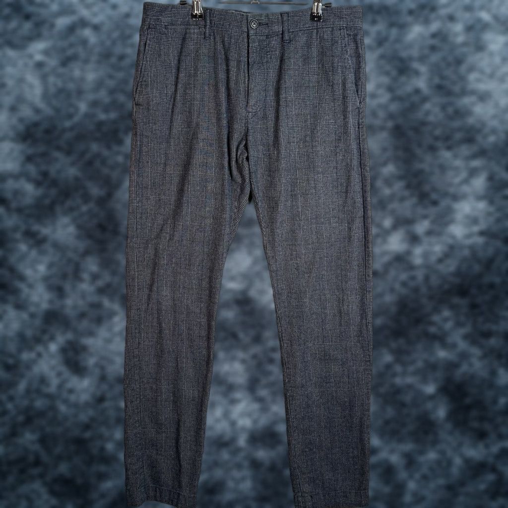 J.Crew J.CREW Dress Pants – Slim Fit, Plaid, Cotton Blend, 32x34, Blue Mens Dress Pants, Flat Front, 484 Stretch, Regular, Vintage No, 32x34 Size US 32 / EU 48 - 1 Thumbnail
