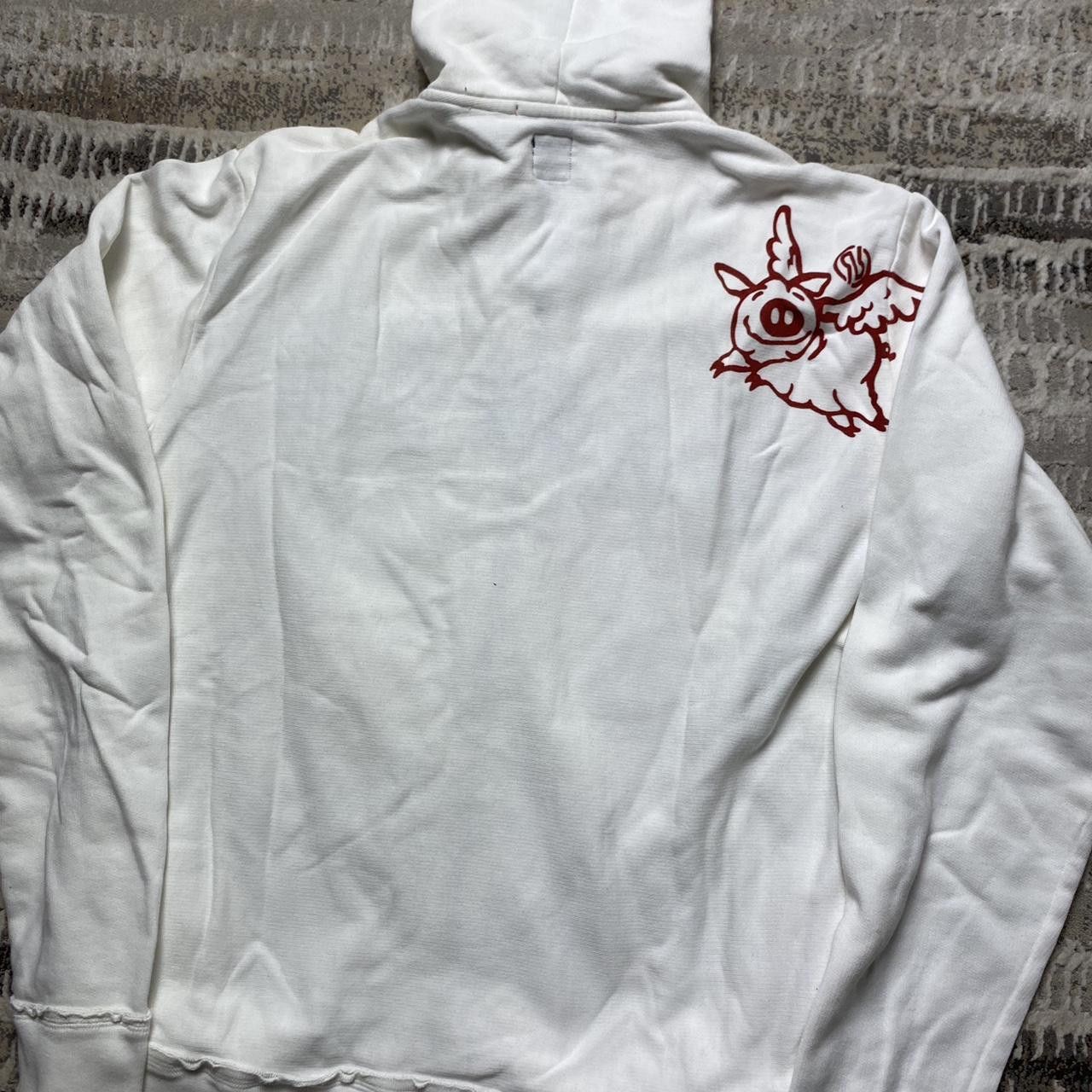 Japanese Brand 00s Embroidered Zip Hoodie White L Size US L / EU 52-54 / 3 - 4 Thumbnail