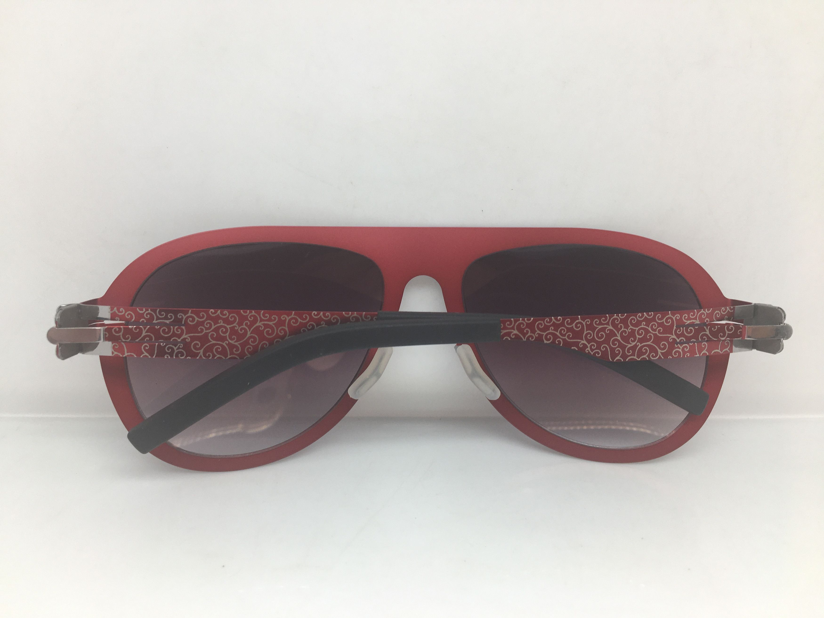 Other Silver Red Alloy Aviator Sunglasses Frame Pilot Size ONE SIZE - 6 Thumbnail