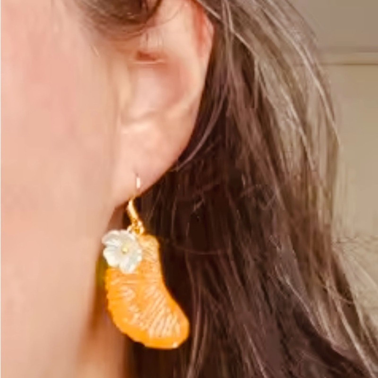 Other Orange sliced earrings fruit jewelry earrings Size ONE SIZE - 5 Thumbnail