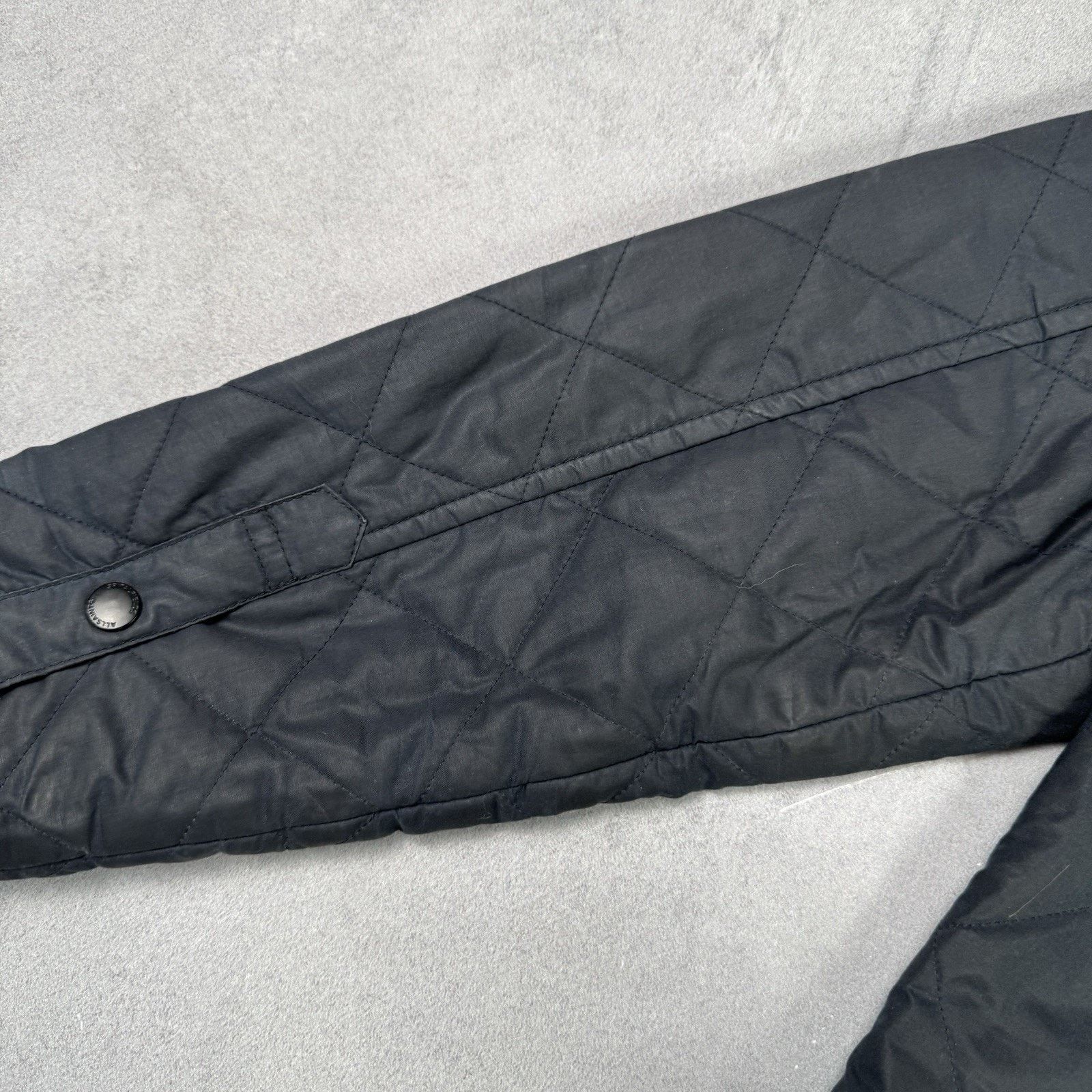 Allsaints Allsaints Spitalfields Waxed Quilted Jacket Blue Size M Size US M / EU 48-50 / 2 - 16 Thumbnail
