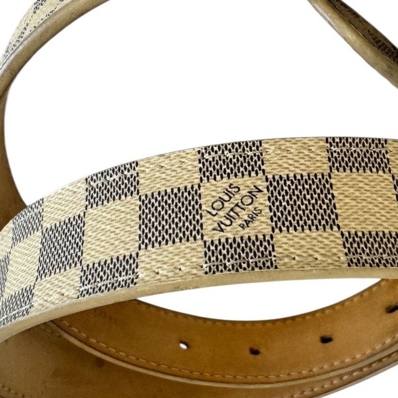 Louis Vuitton Damier Azur Mini Belt Gold Hardware S/M 30-32 display picture 3