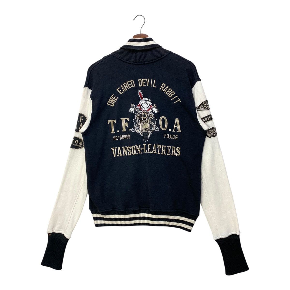 Vanson Leathers Vanson Leather Varsity Jacket Heavy Cotton Motorcycle Jacket Size US L / EU 52-54 / 3 - 5 Thumbnail