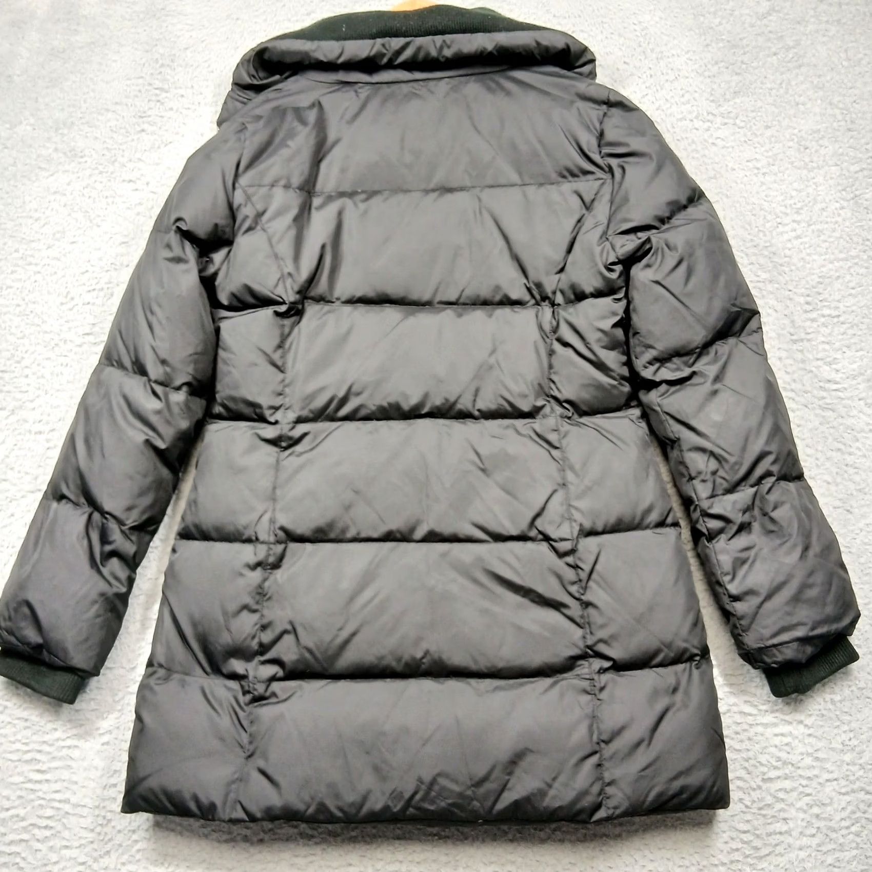 Vintage Michael Kors Women's Down Puffer Coat Small Black Zip Front Quilted Jacket (Coat) Size S / US 4 / IT 40 - 2 Thumbnail