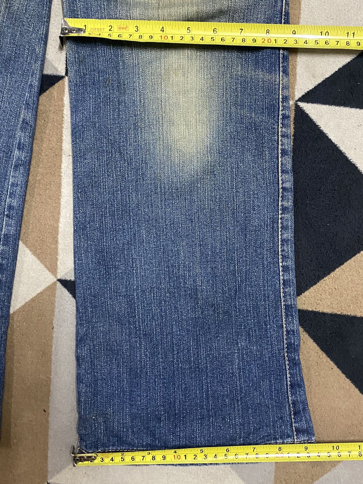 Other Vintage Japanese Brands Blue Wash Flare Jeans Size US 30 / EU 46 - 13 Thumbnail