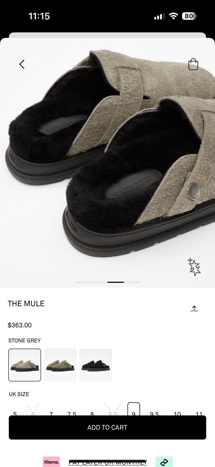Cole Buxton Cole Buxton Mule Stone Gray Size US 10 / EU 43 - 3 Thumbnail
