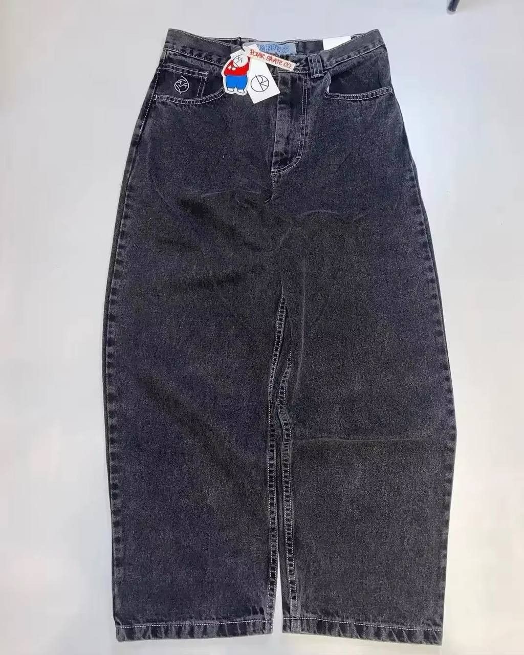 Japanese Brand × Vintage baggy high-waisted jeans. Size US 36 / EU 52 - 2 Thumbnail