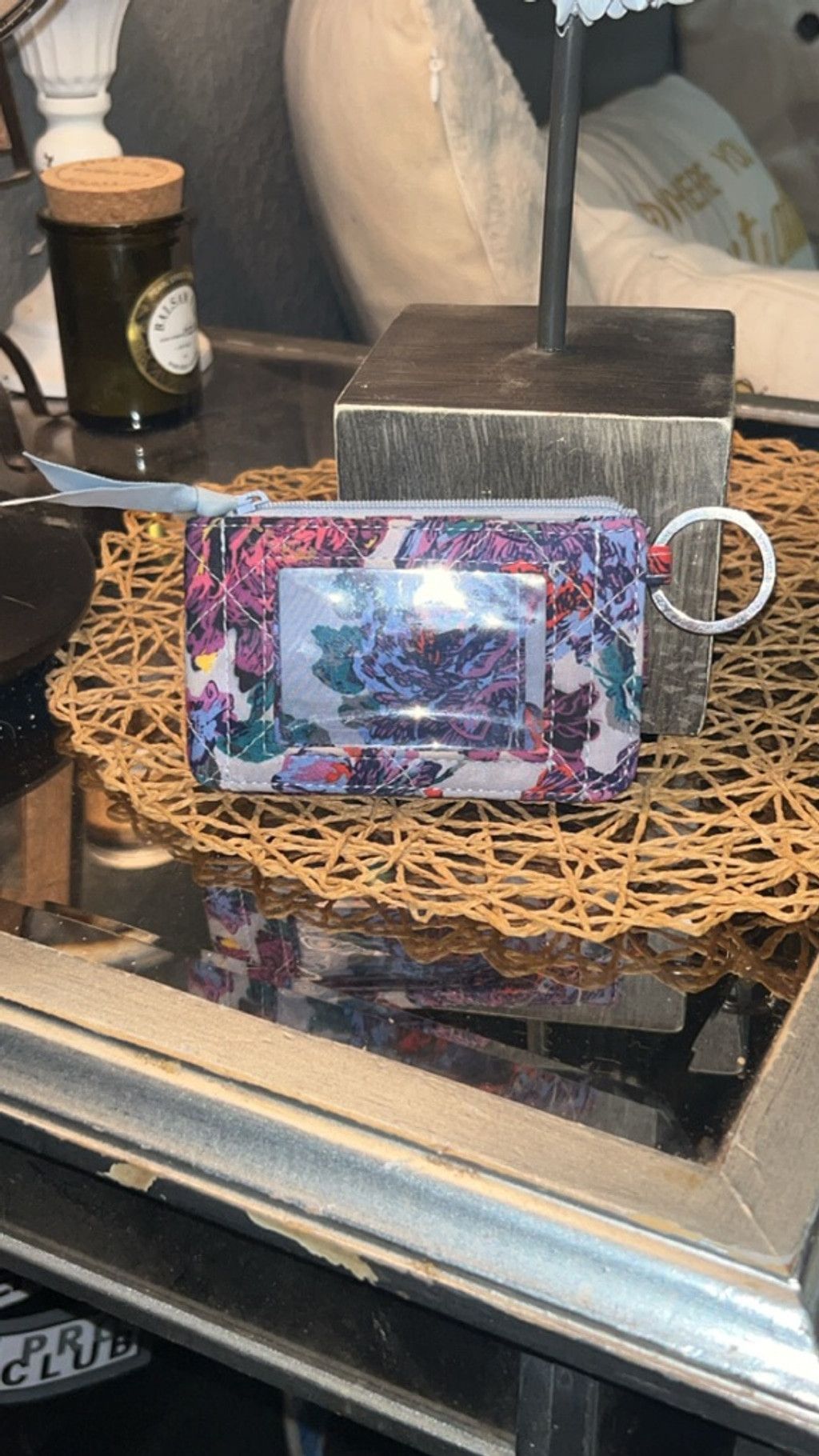 Vera Bradley Women's Vera Bradley Floral Purple Blue Key & Card Holder Size ONE SIZE - 1 Thumbnail