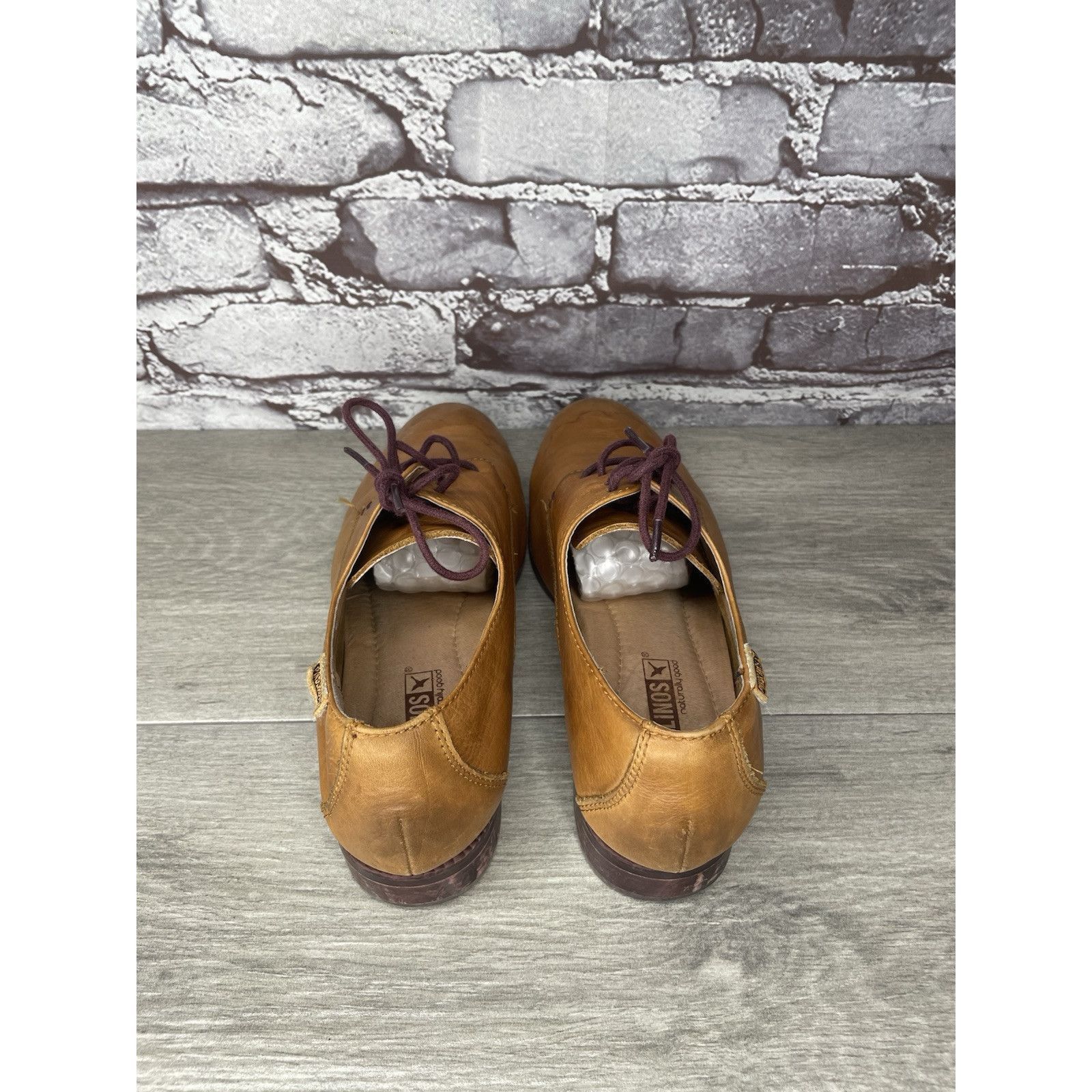 Other Pikolinos Brown Leather Lace Up Plain Oxfords Shoes Women Sz Size US 7.5 / IT 37.5 - 9 Thumbnail