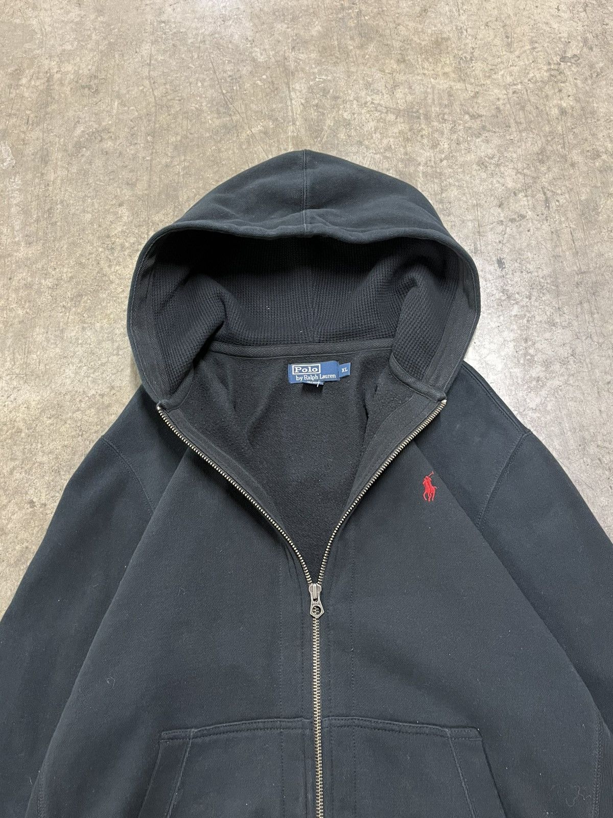 Polo Ralph Lauren × Vintage Polo Ralph Lauren vintage thermal lined zip up hoodie Size US XL / EU 56 / 4 - 4 Thumbnail