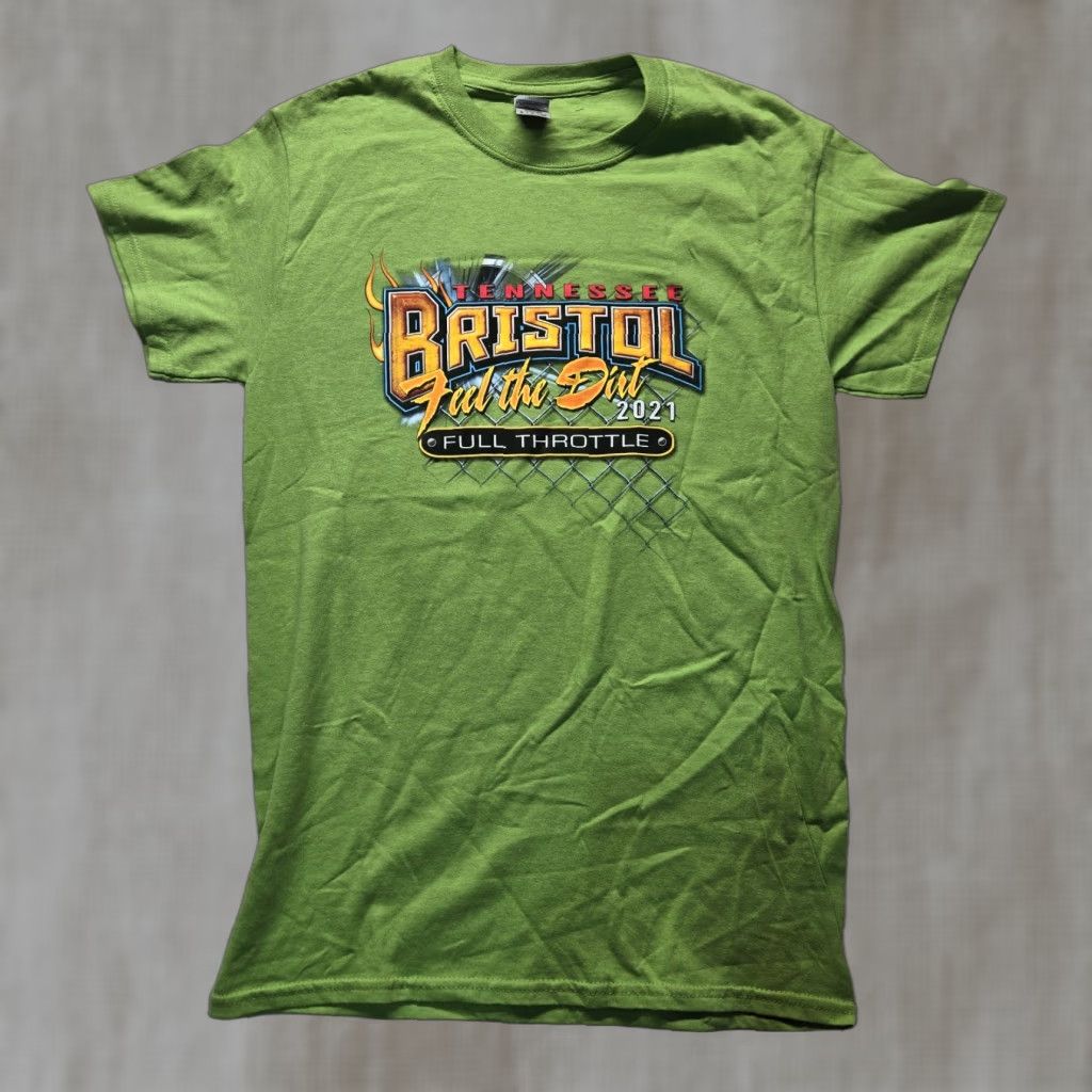 Vintage Bristol TN T-Shirt Dirt Track Racing Green Short Sleeve Adult Men's Size S Small Size US S / EU 44-46 / 1 - 1 Thumbnail