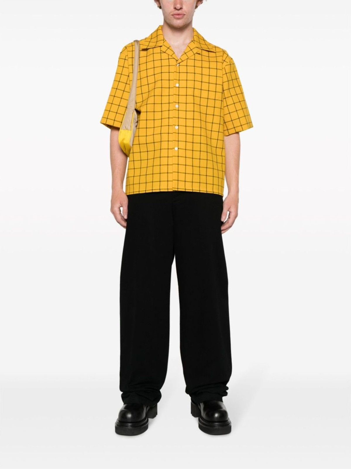 Marni Marni shirt checked maize wool cotton yellow/black XL/IT 52 Size US L / EU 52-54 / 3 - 3 Thumbnail