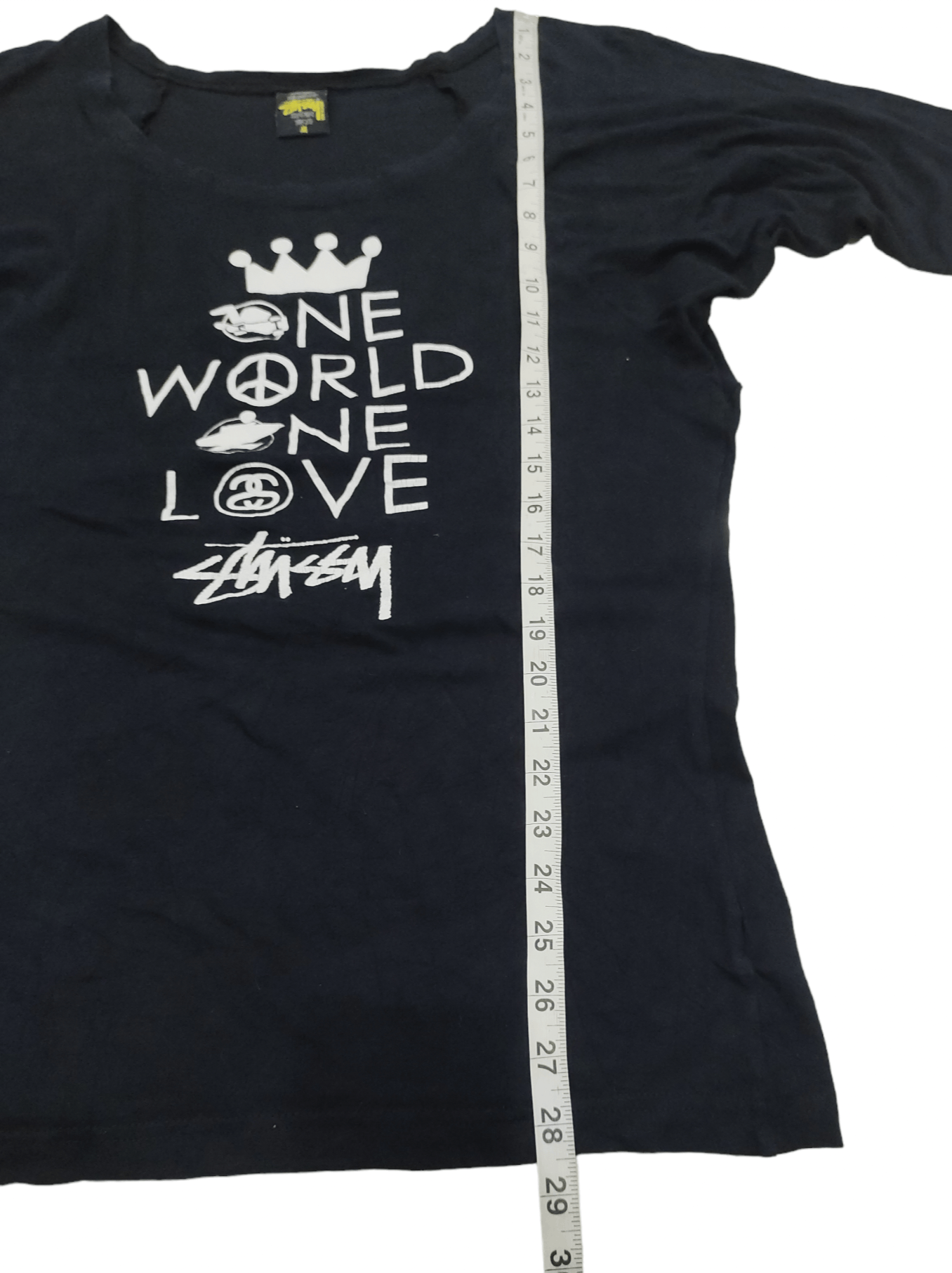 Designer × Vintage Stussy One World One Love Tee Size M / US 6-8 / IT 42-44 - 5 Thumbnail