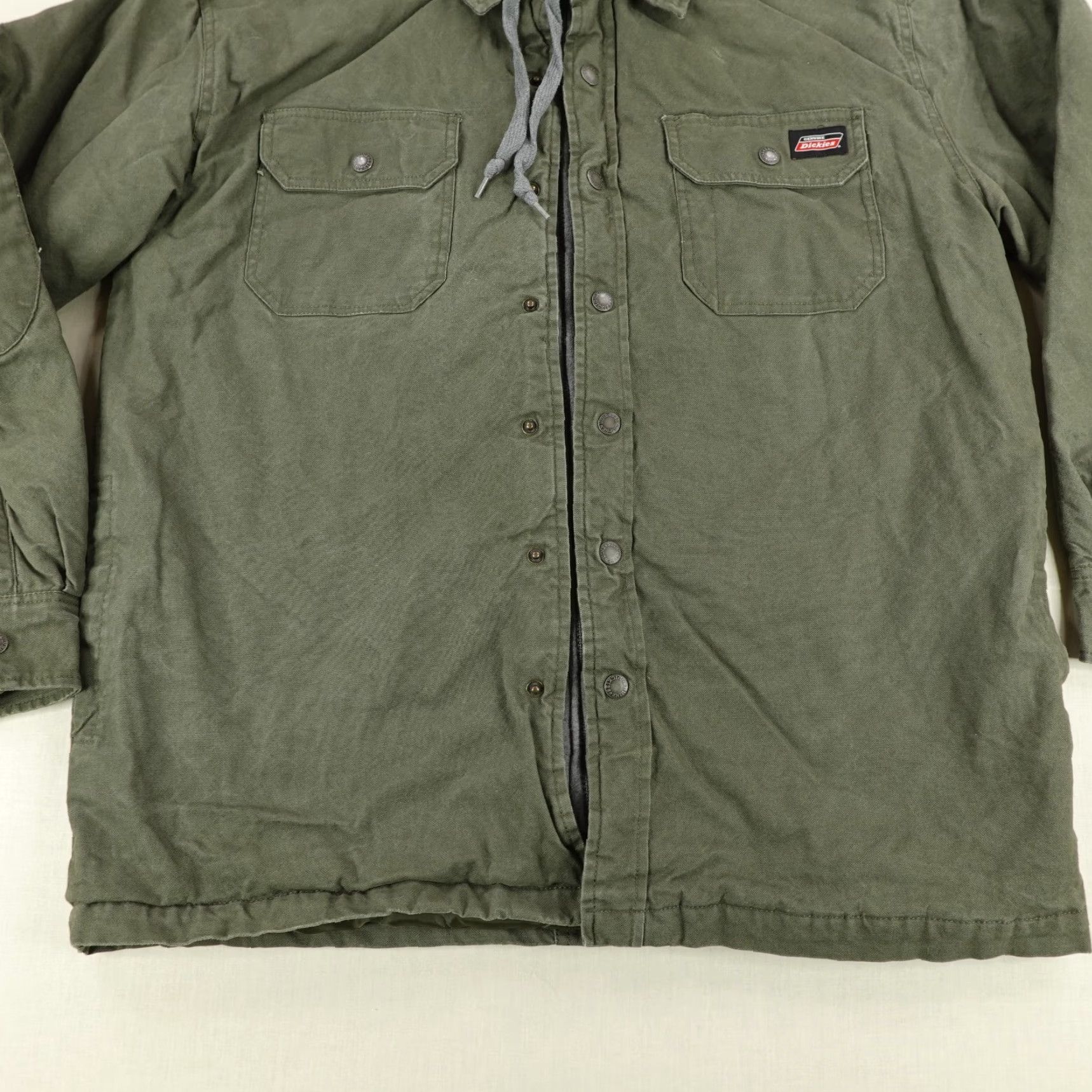 Dickies Dickies Jacket Mens Large Green Quilt Lined Chore Utility Work Coat Full Zip Up Size US L / EU 52-54 / 3 - 3 Thumbnail